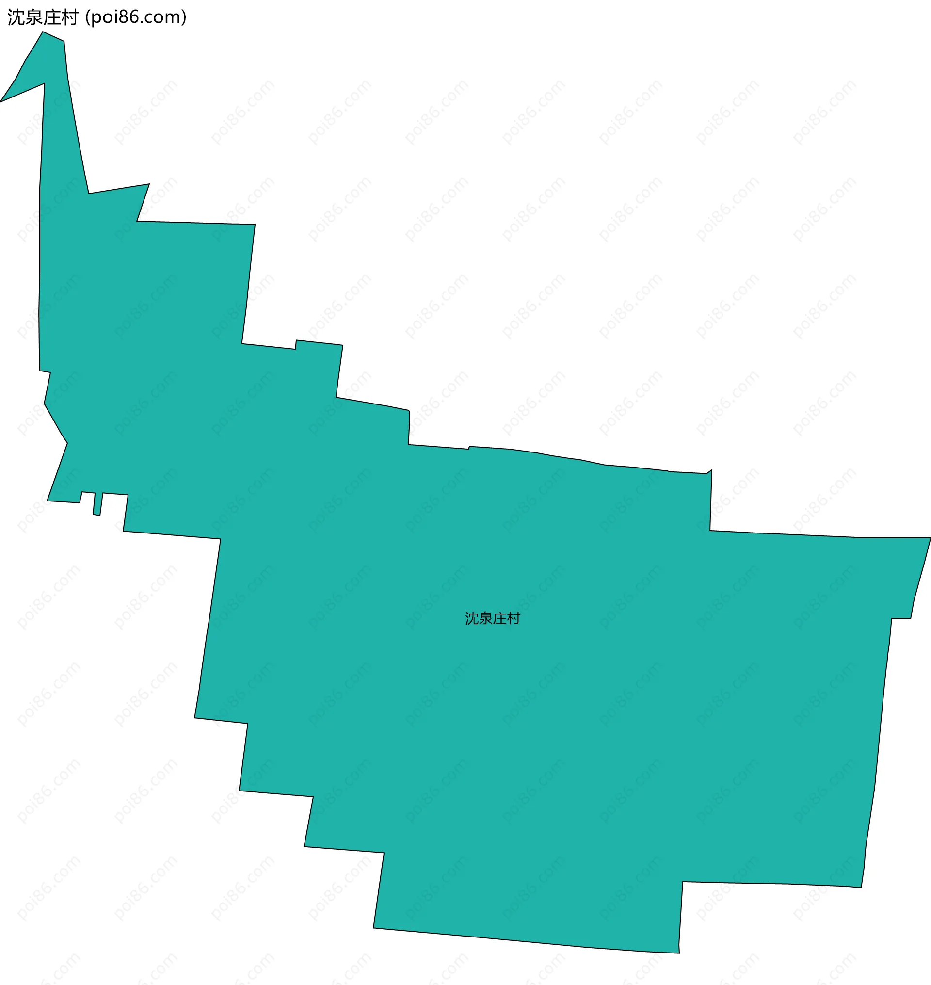 沈泉庄村边界地图