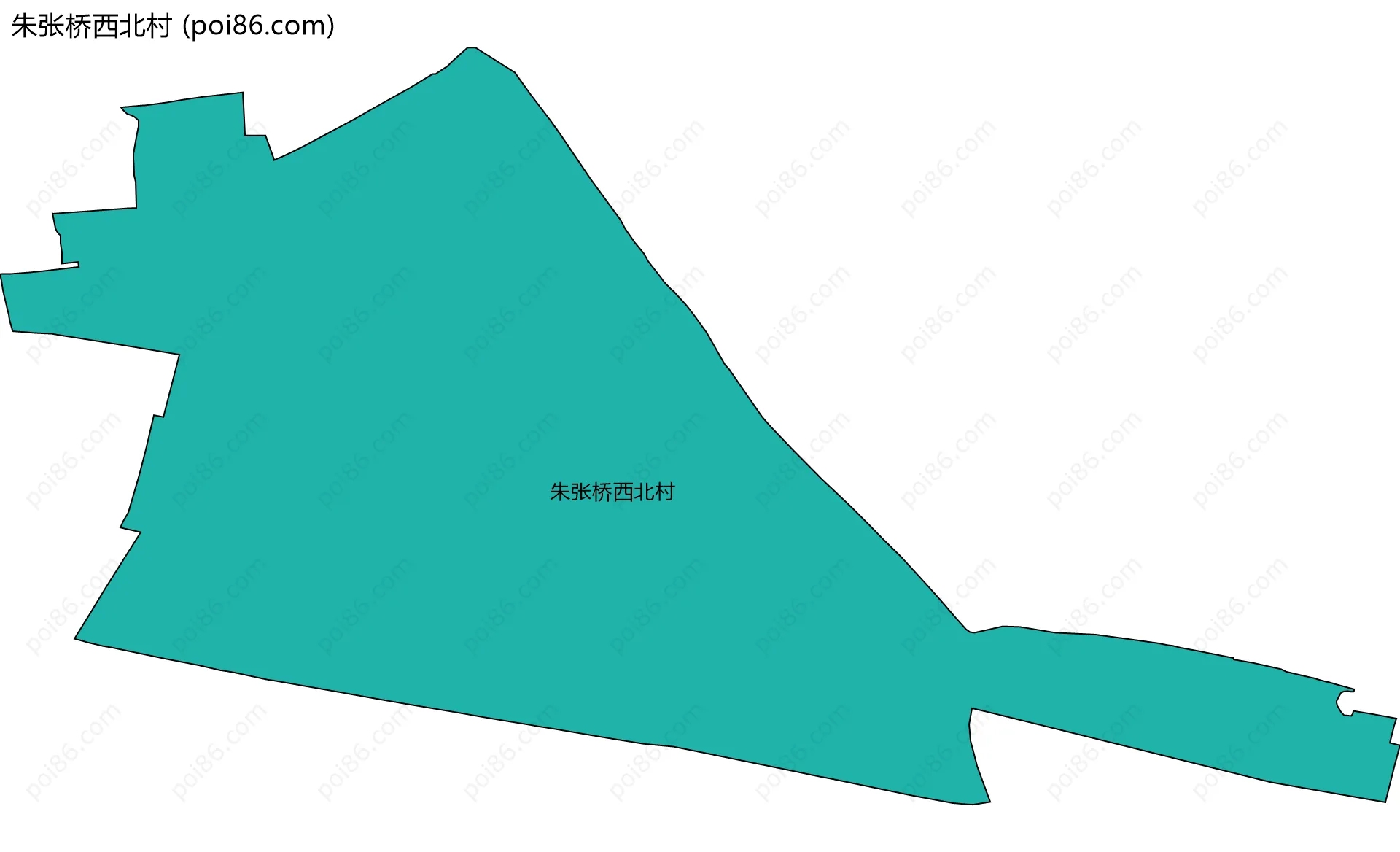 朱张桥西北村边界地图