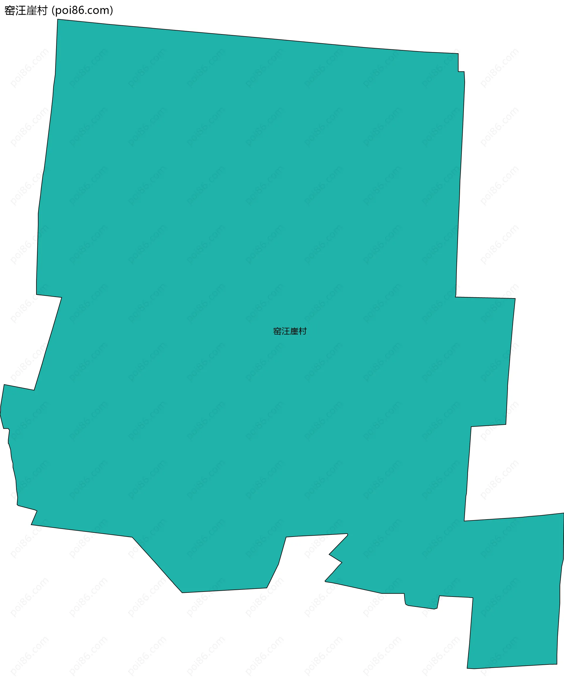 窑汪崖村边界地图