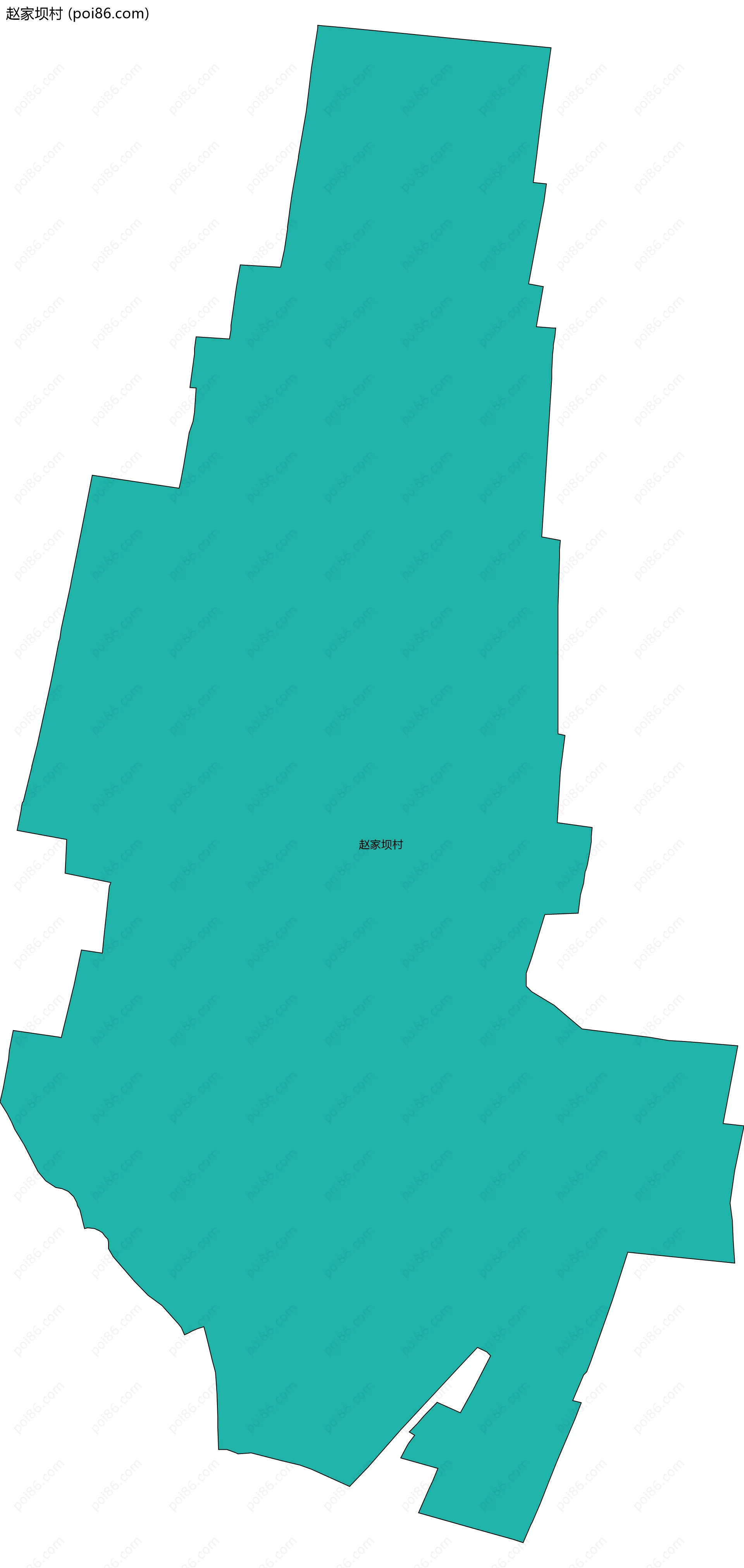 赵家坝村边界地图