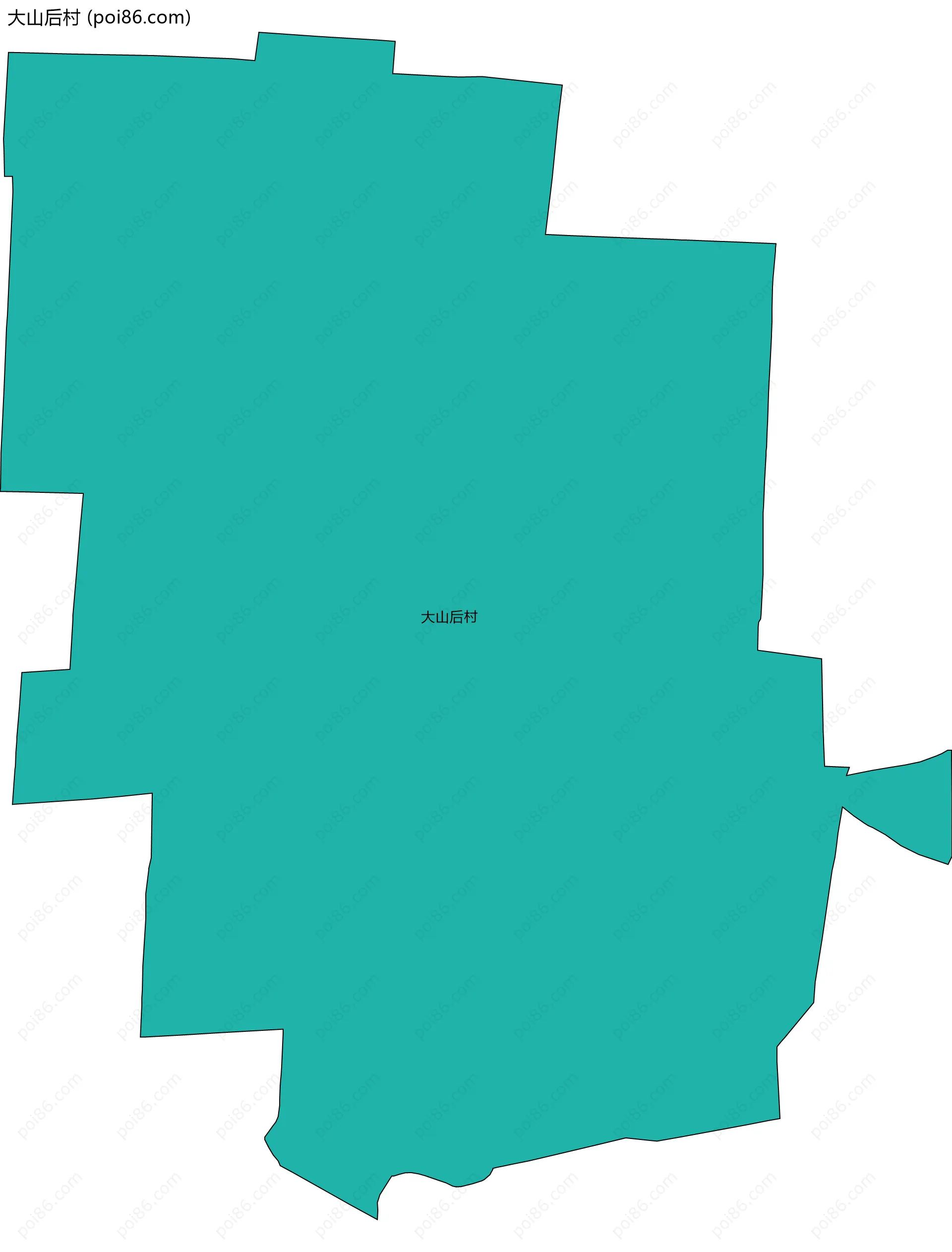 大山后村边界地图