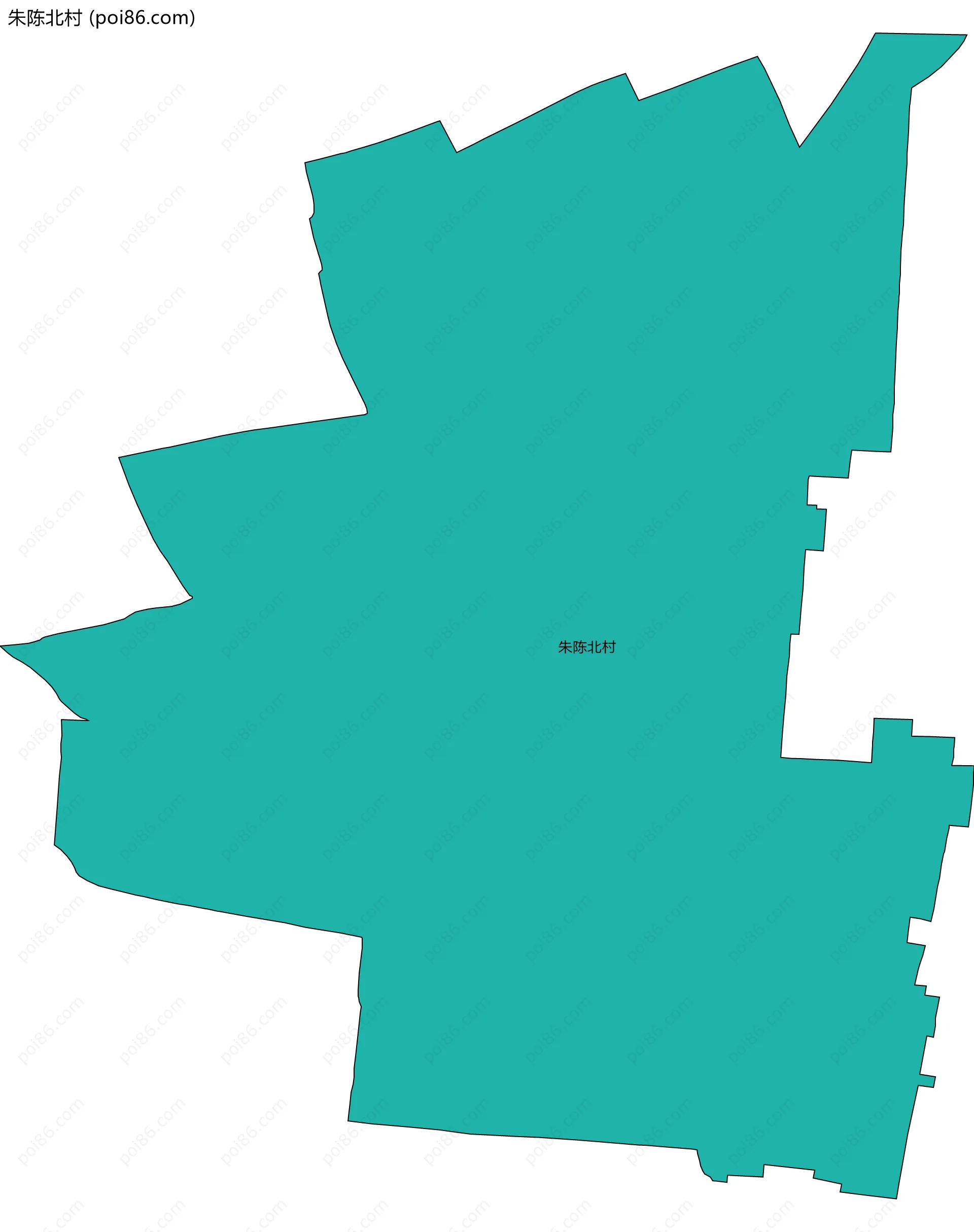 朱陈北村边界地图
