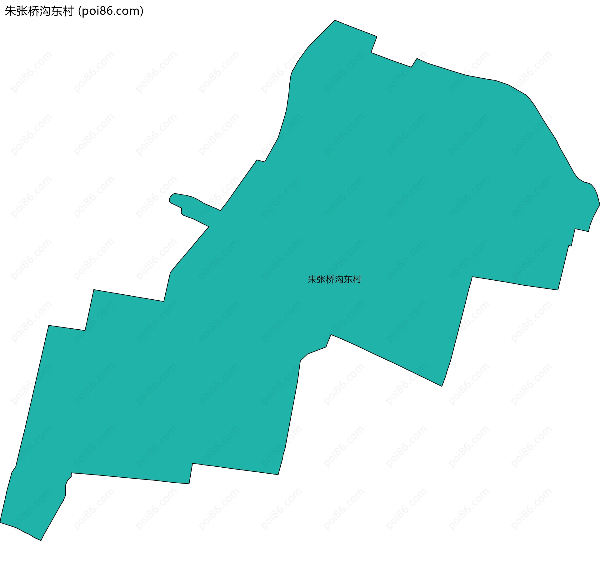 朱张桥沟东村边界地图