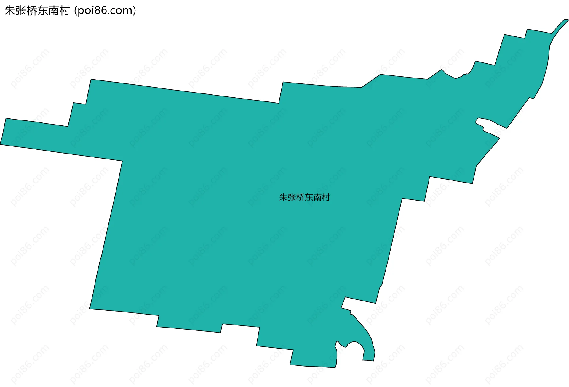 朱张桥东南村边界地图