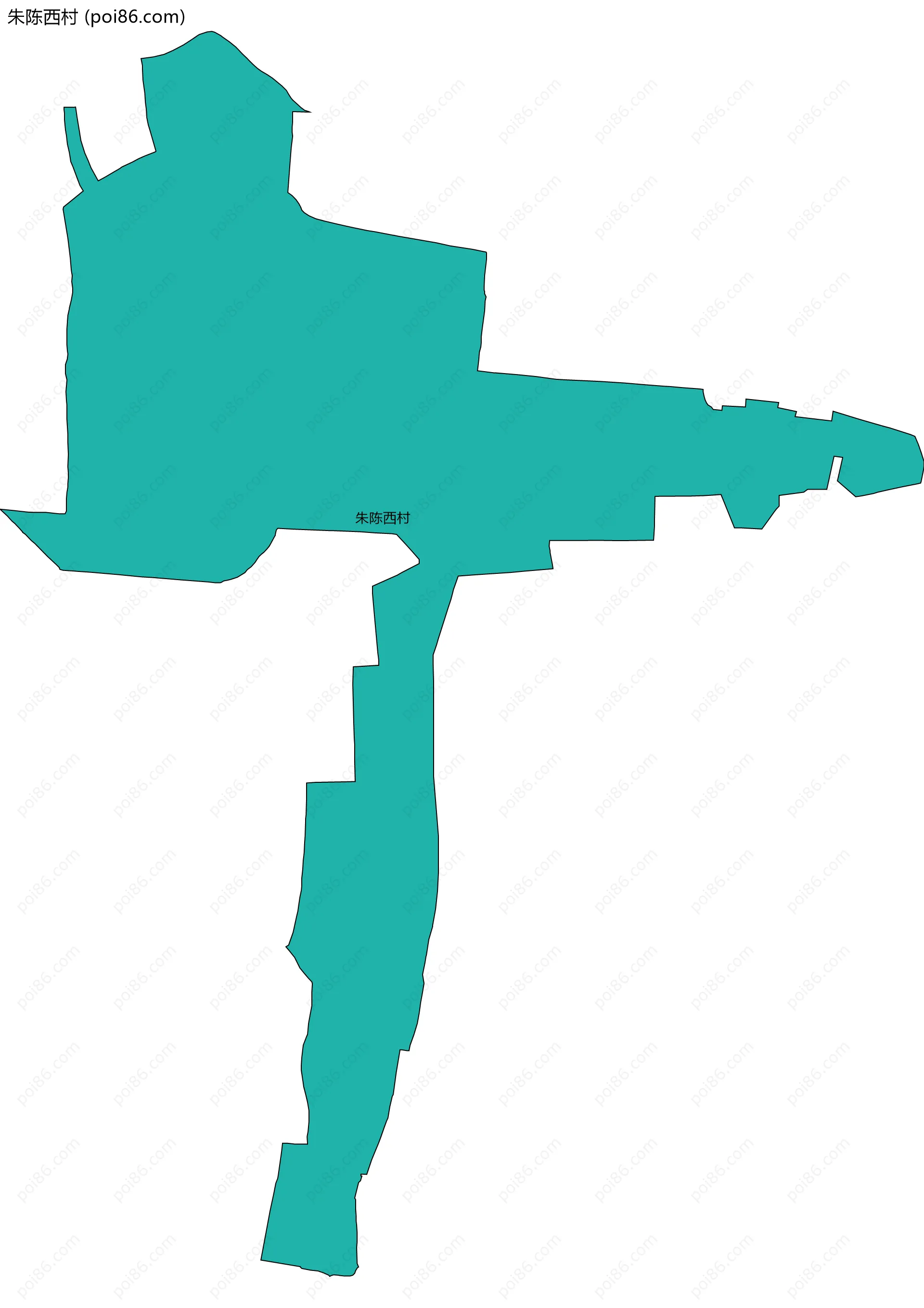 朱陈西村边界地图