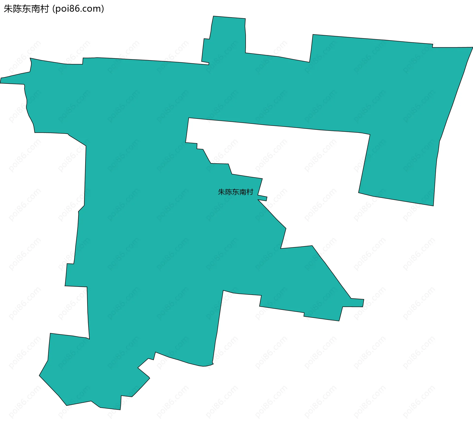 朱陈东南村边界地图