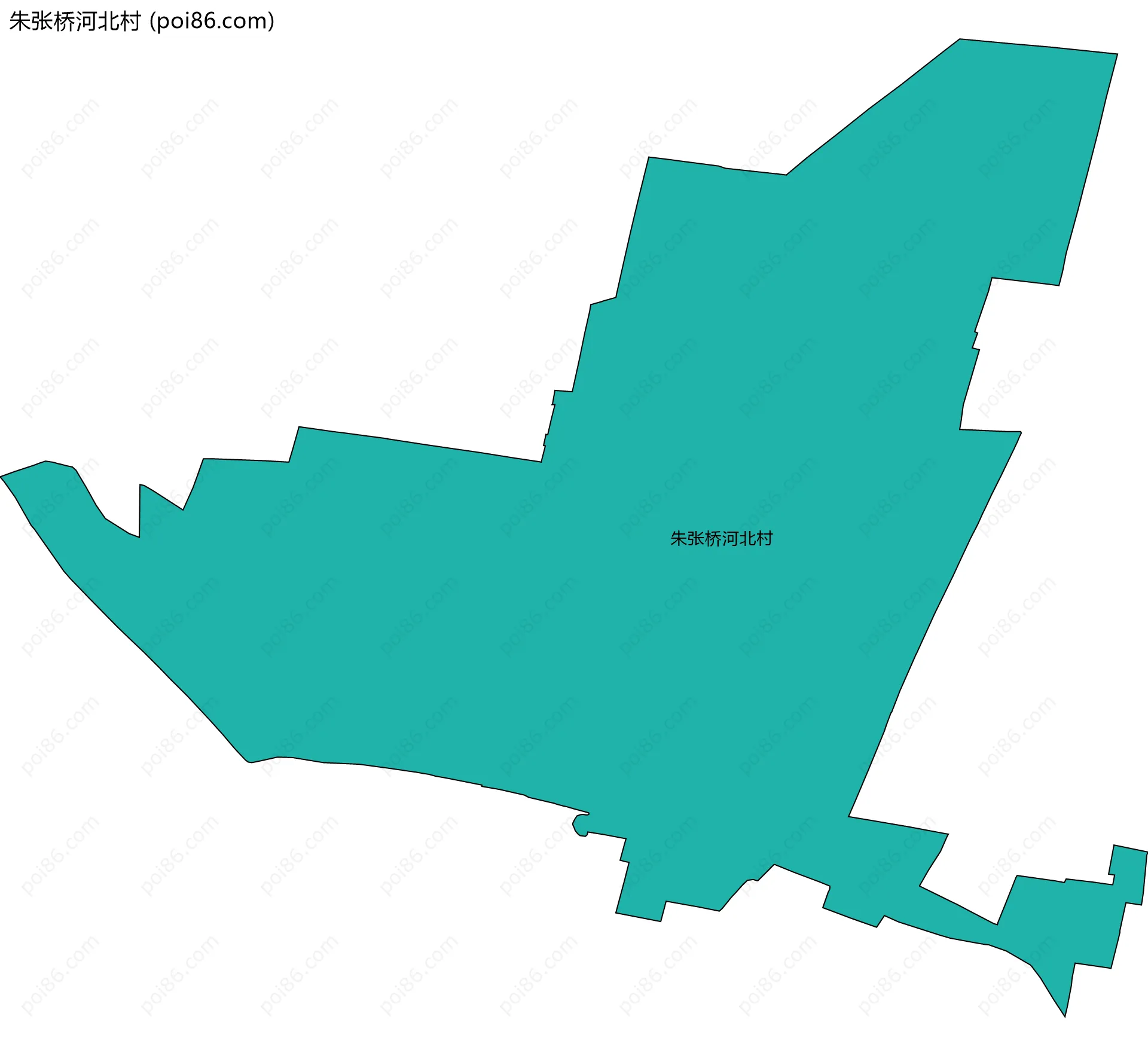 朱张桥河北村边界地图