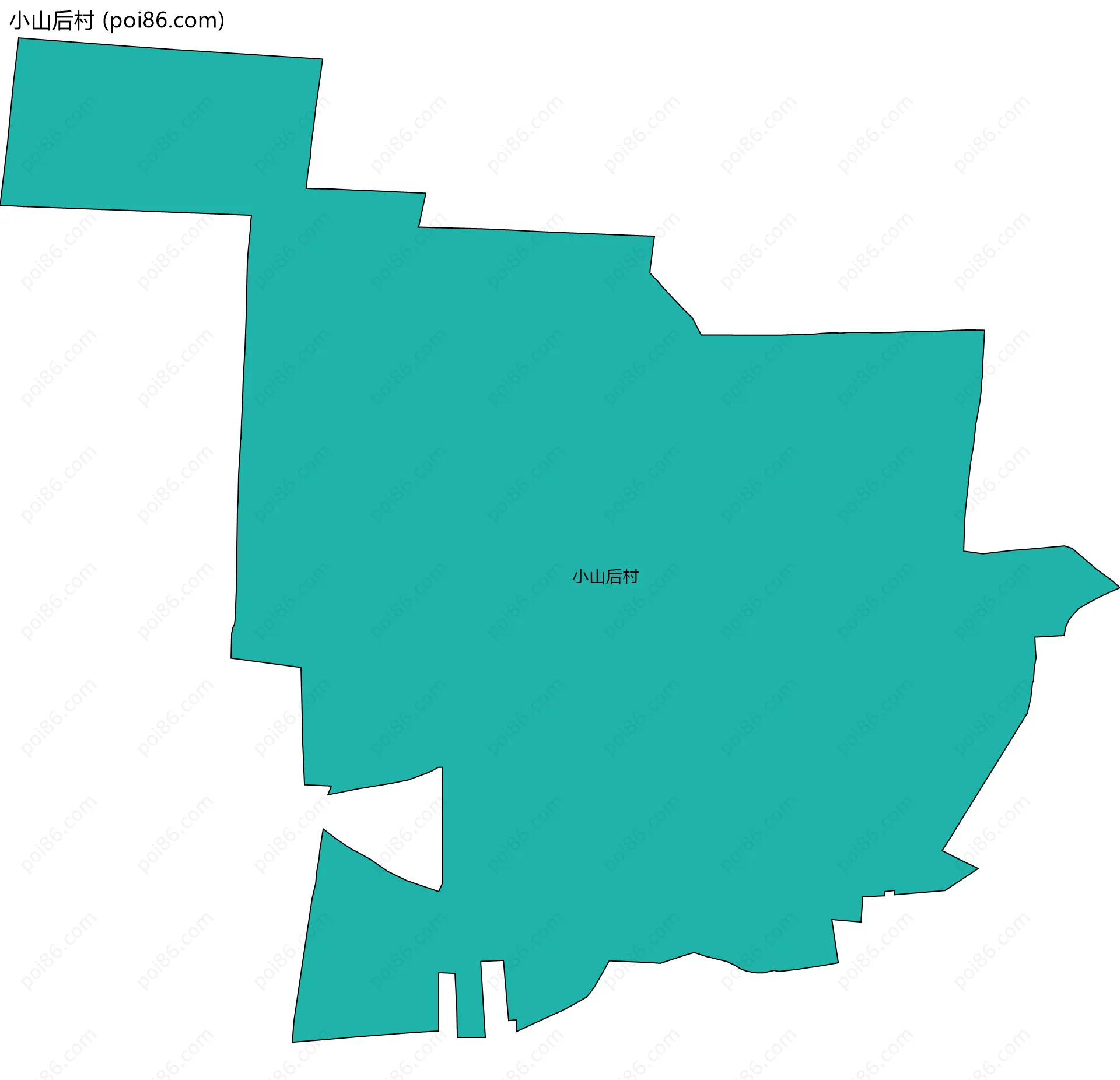 小山后村边界地图