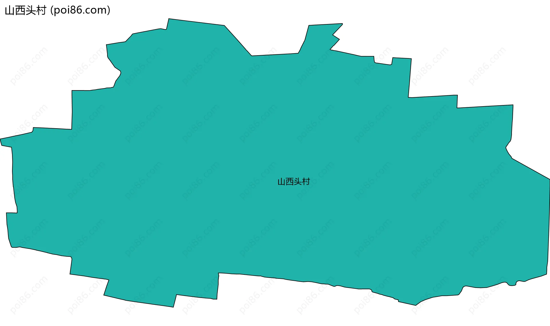 山西头村边界地图
