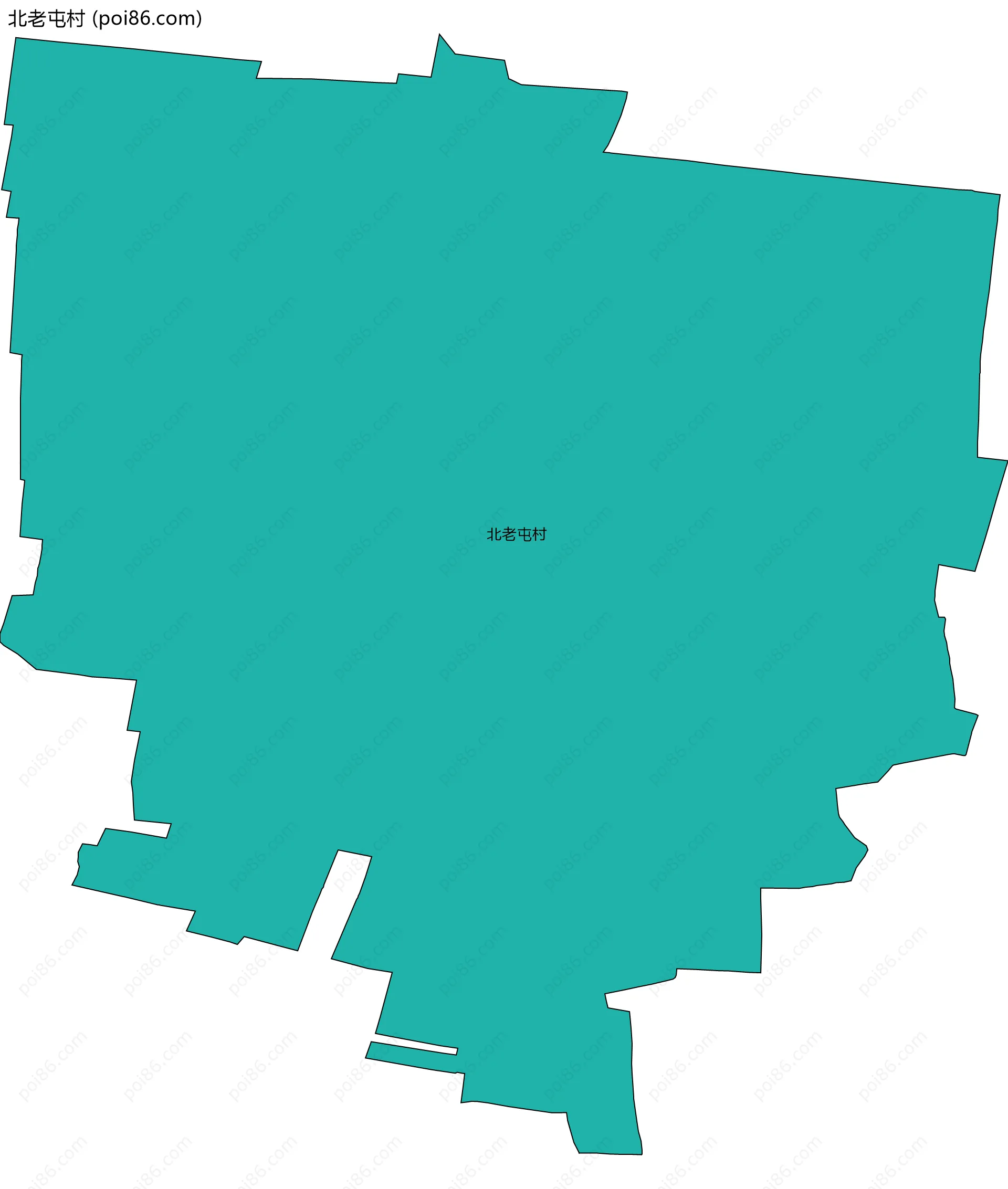 北老屯村边界地图