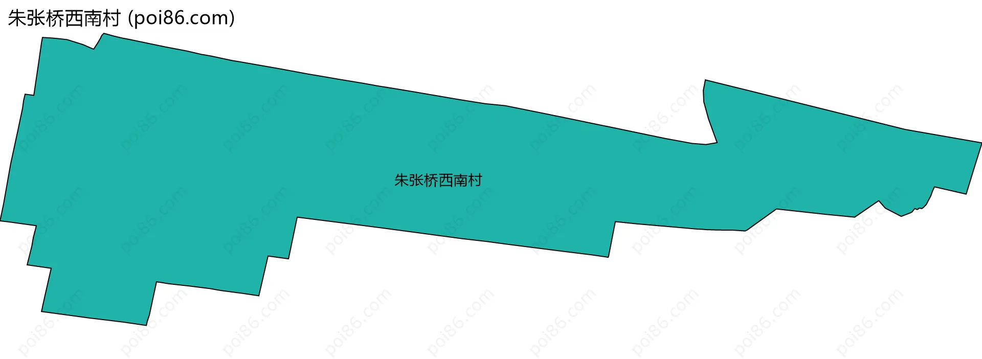朱张桥西南村边界地图