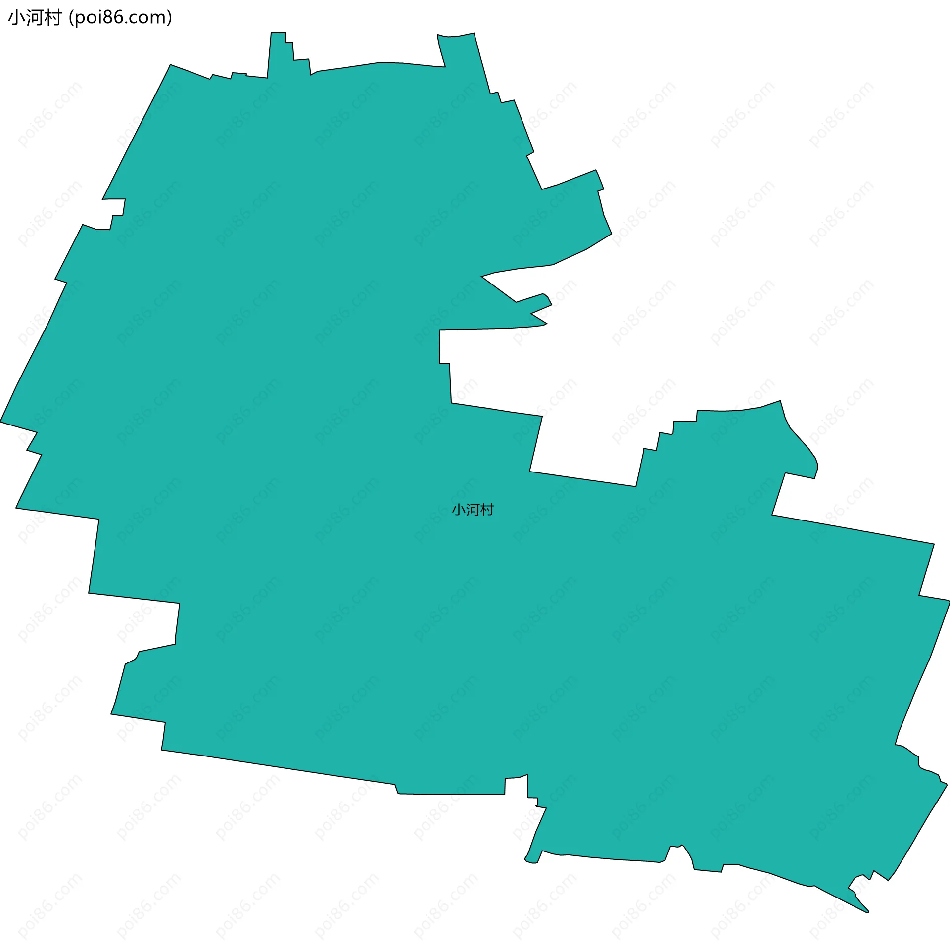 小河村边界地图