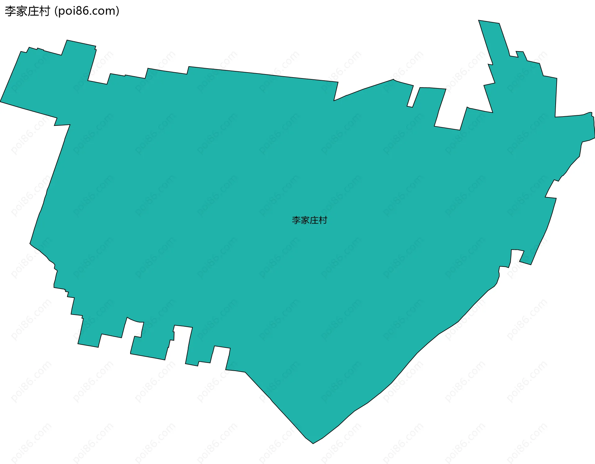 李家庄村边界地图
