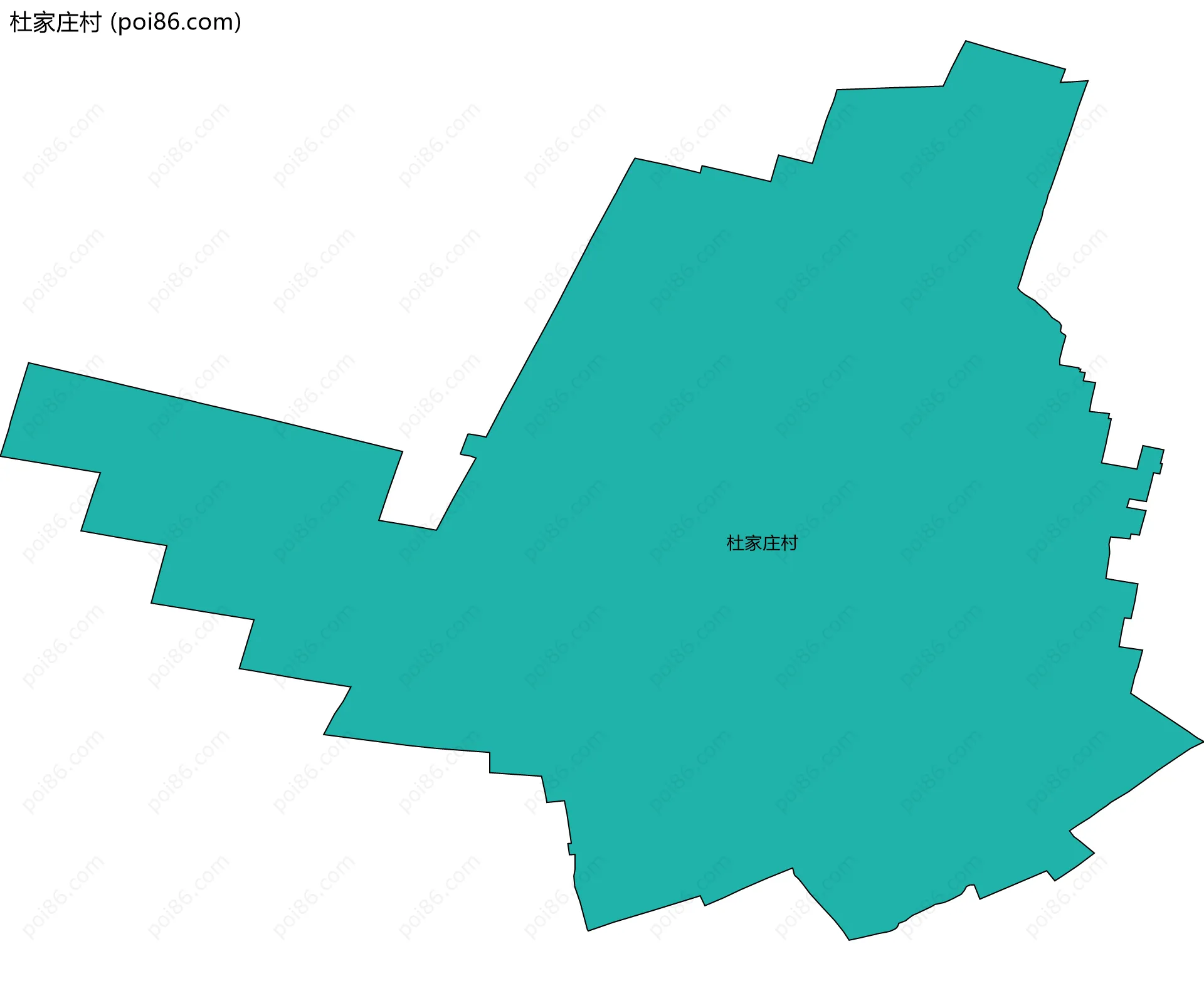 杜家庄村边界地图