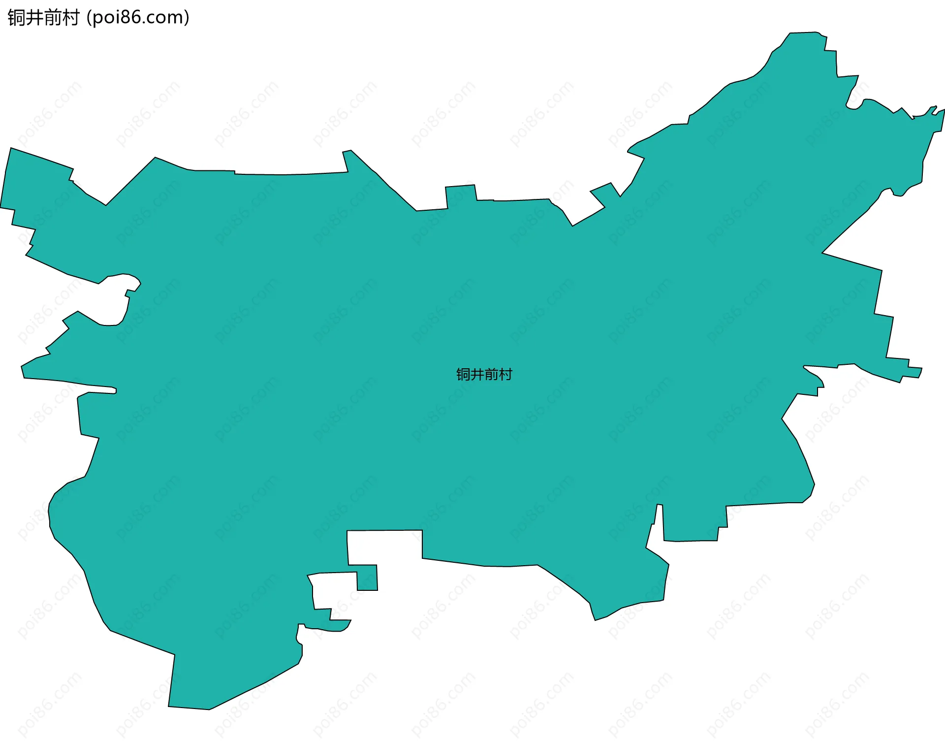 铜井前村边界地图