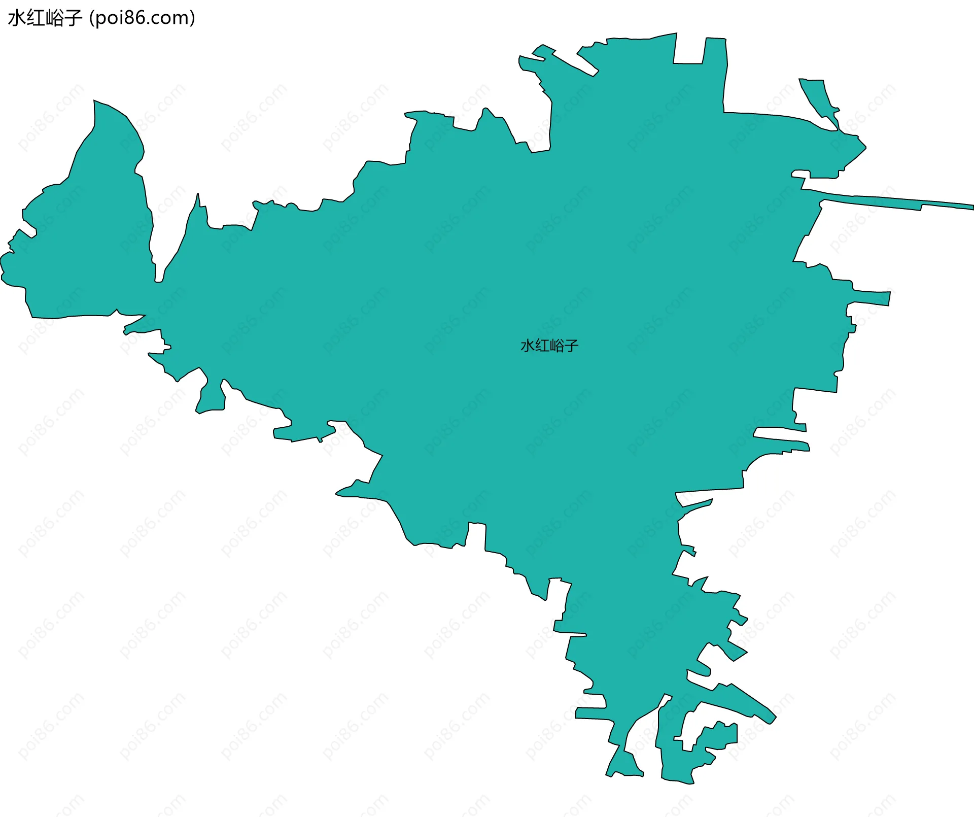 水红峪子边界地图