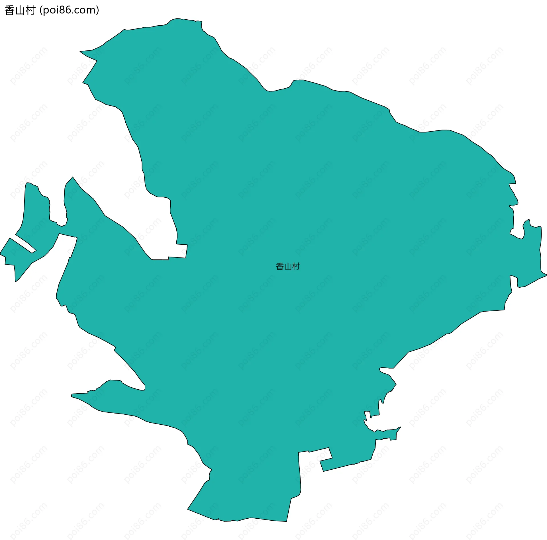 香山村边界地图