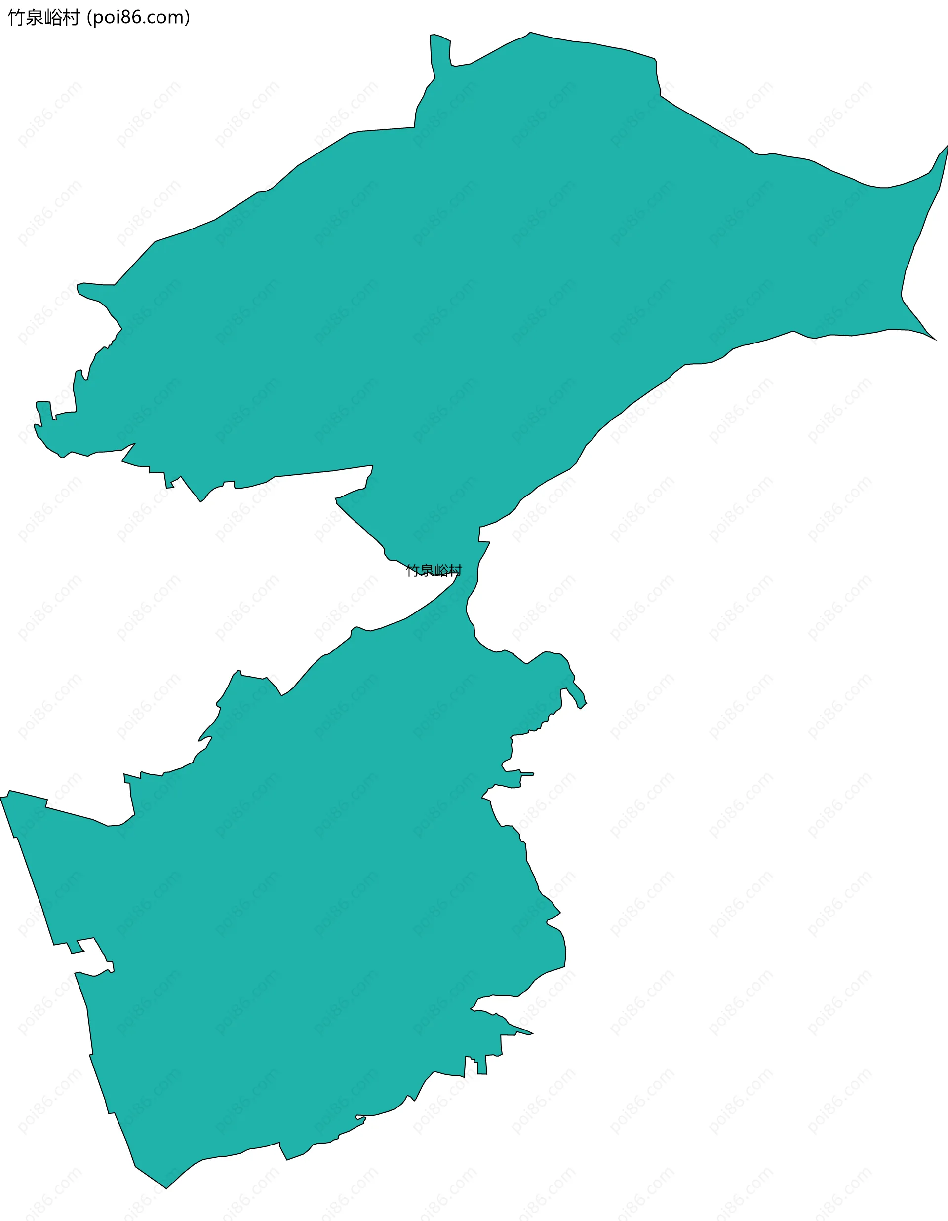 竹泉峪村边界地图