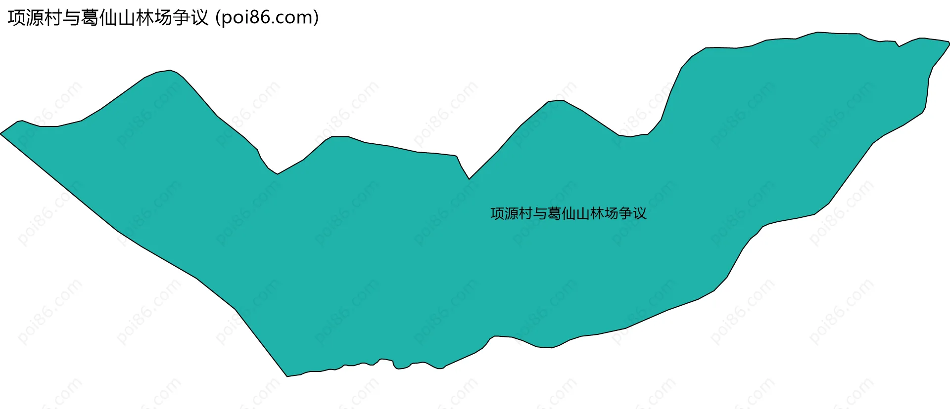 项源村与葛仙山林场争议边界地图