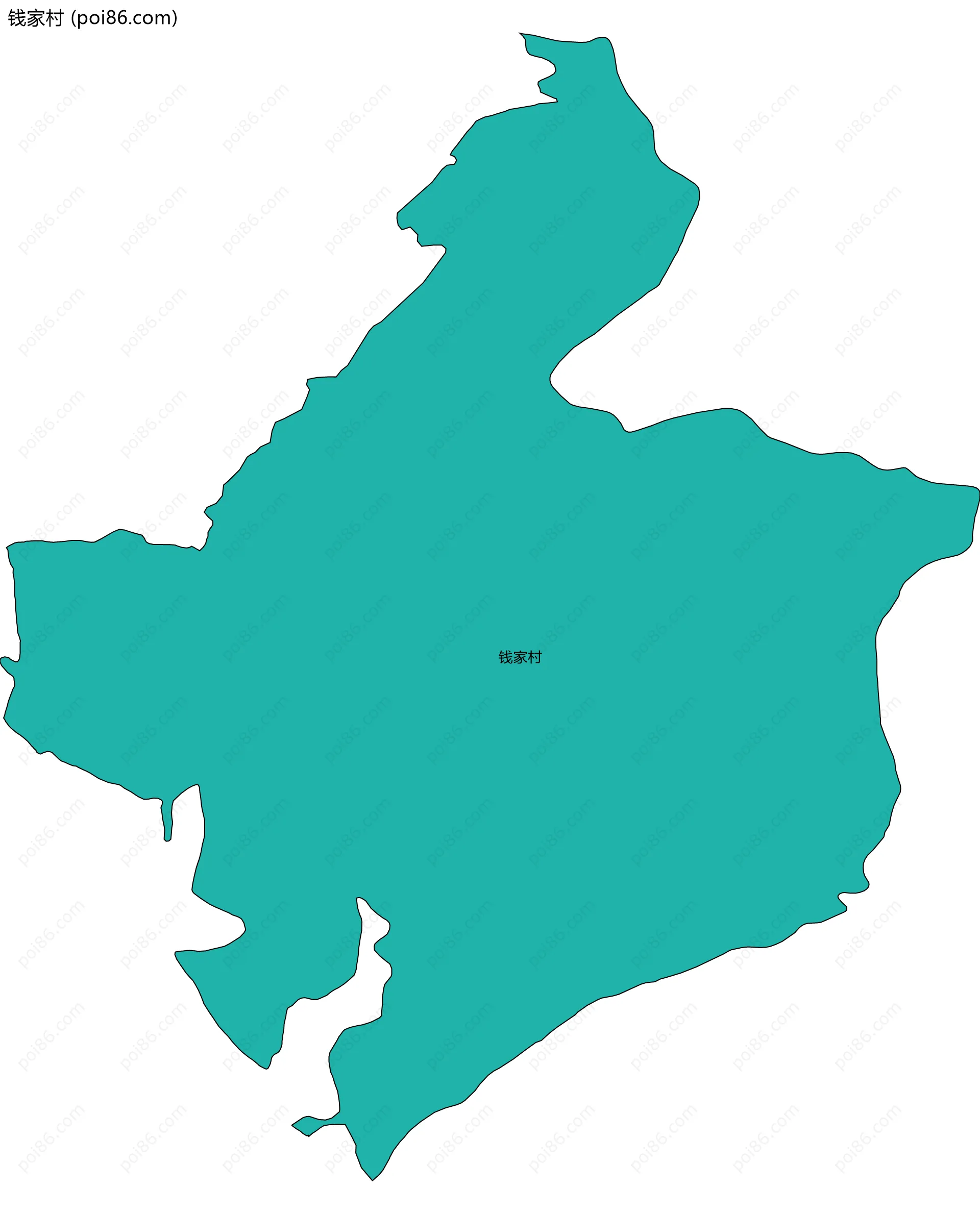 钱家村边界地图