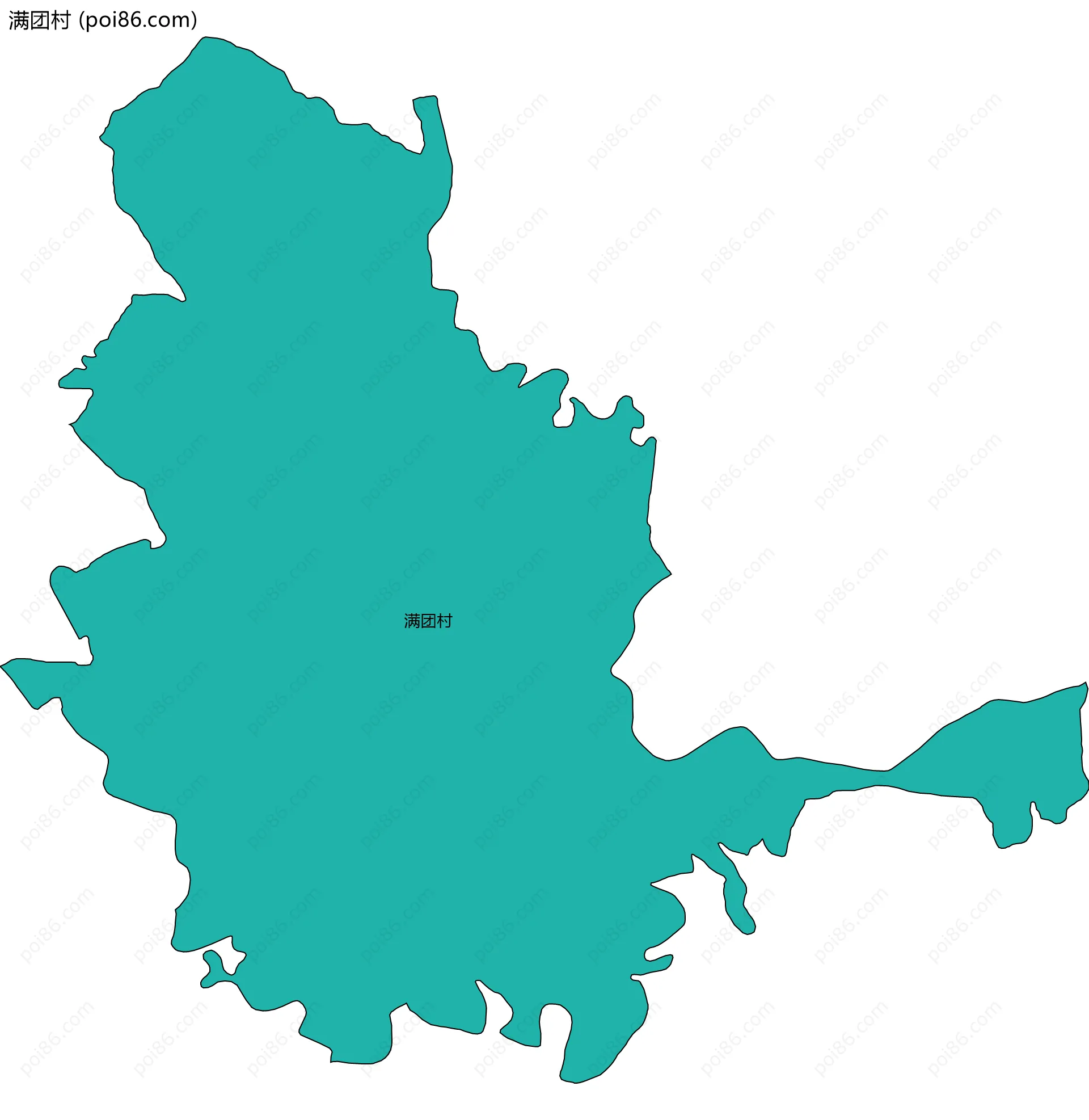 满团村边界地图