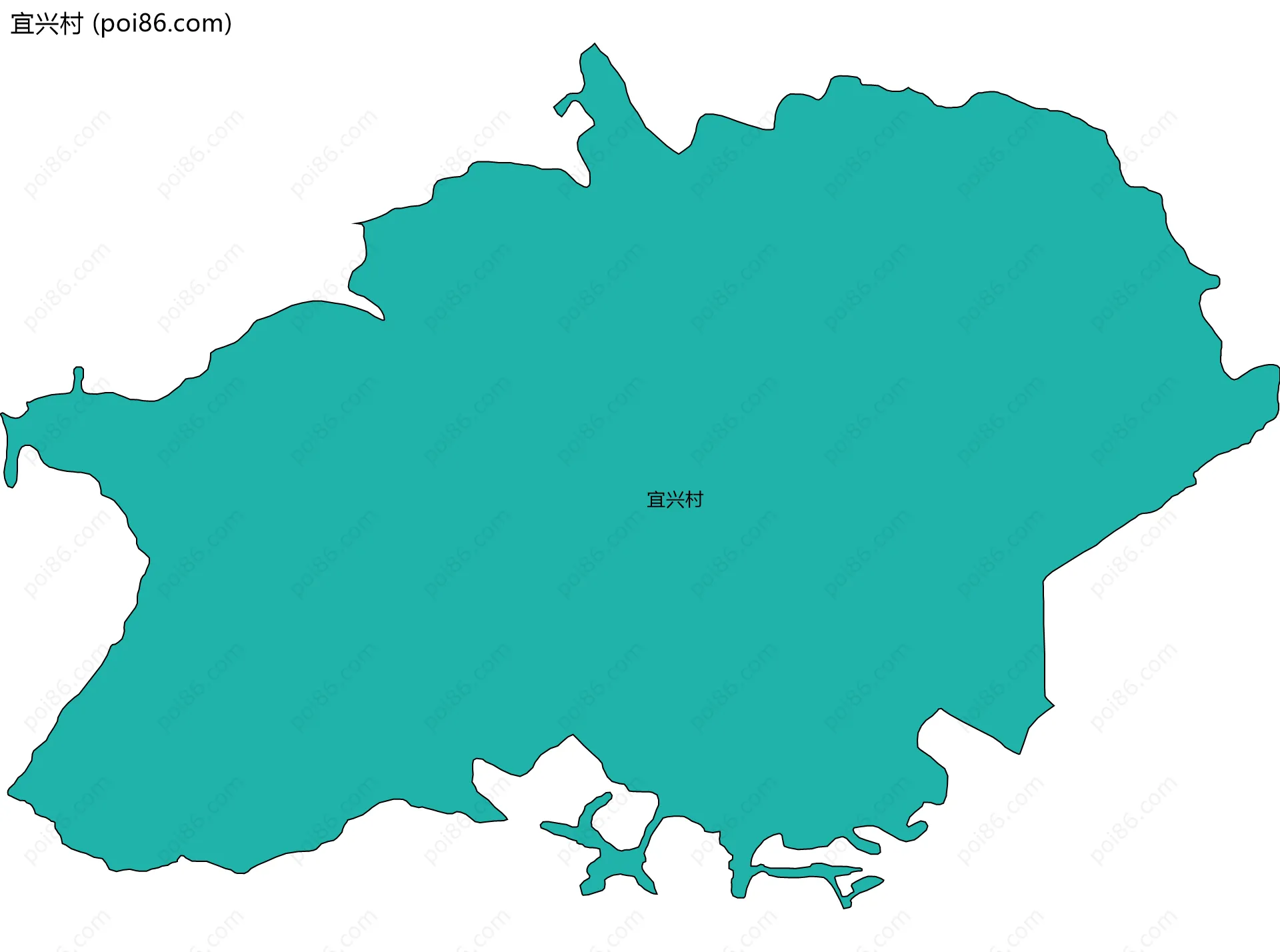 宜兴村边界地图