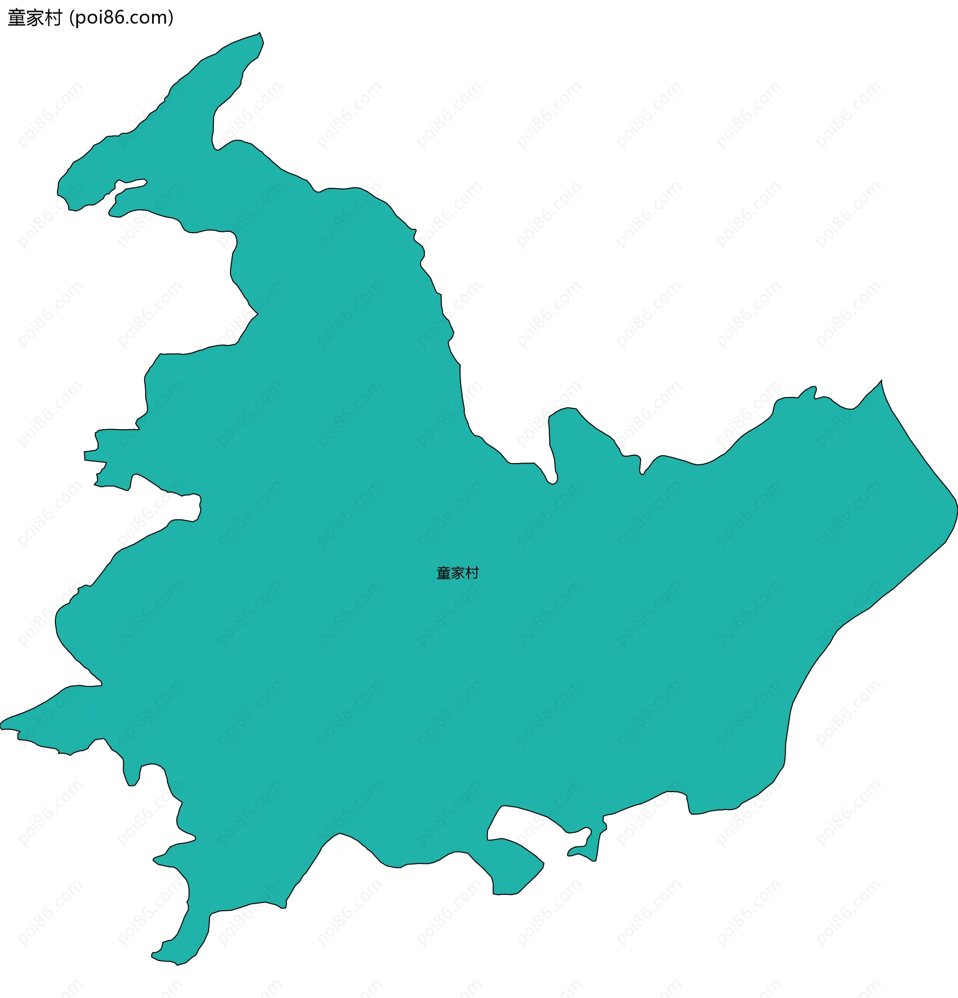 童家村边界地图