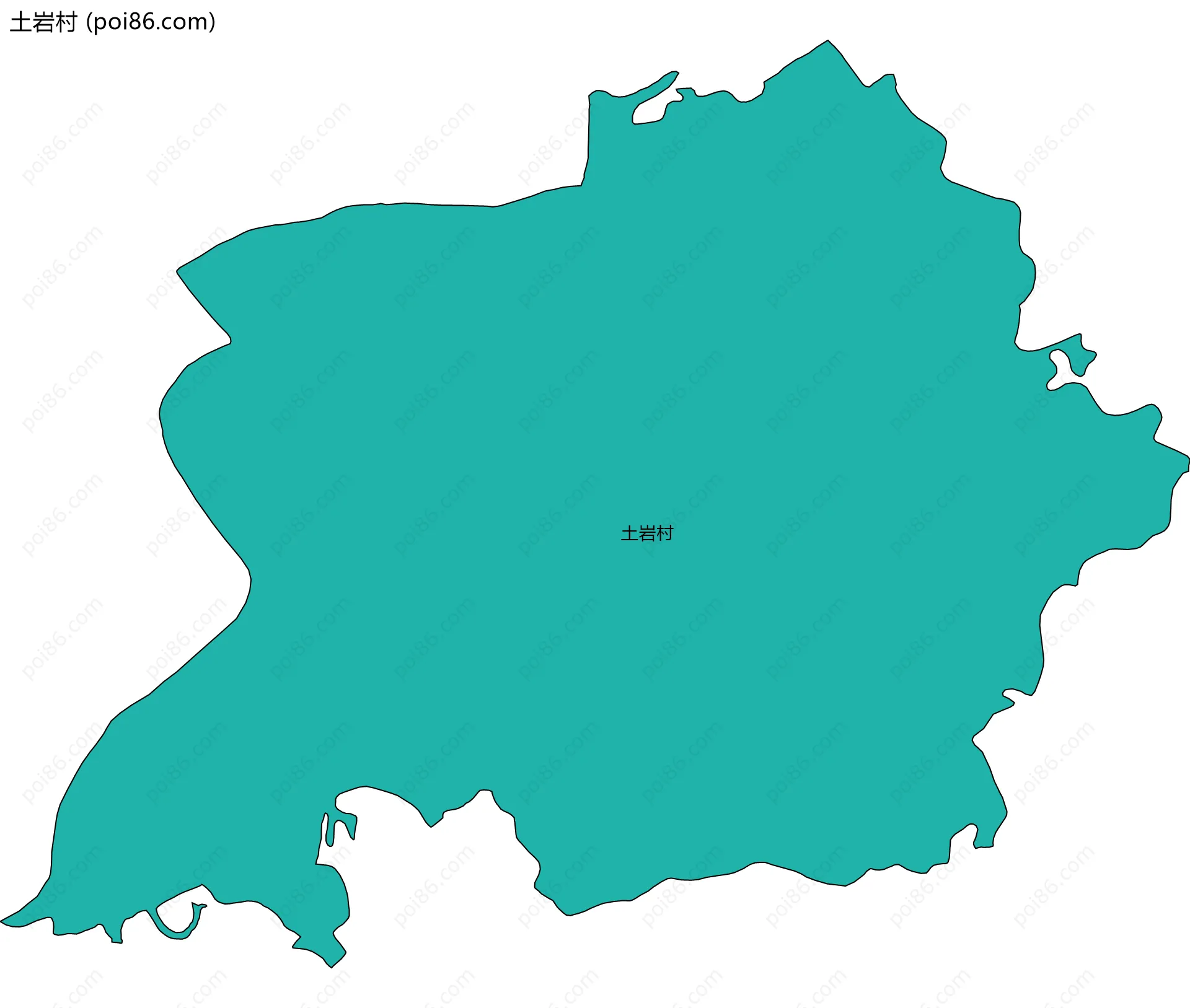 土岩村边界地图