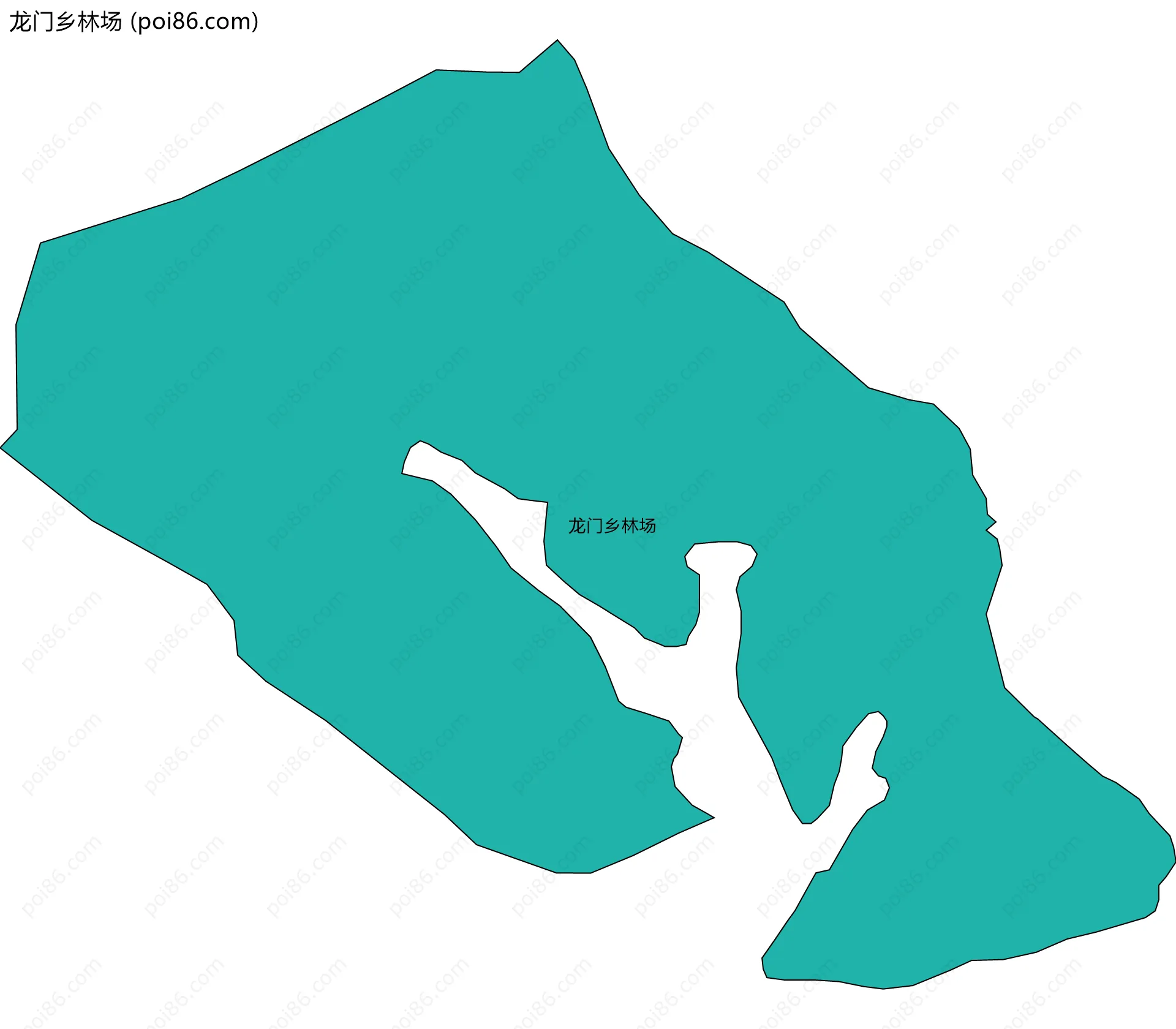 龙门乡林场边界地图