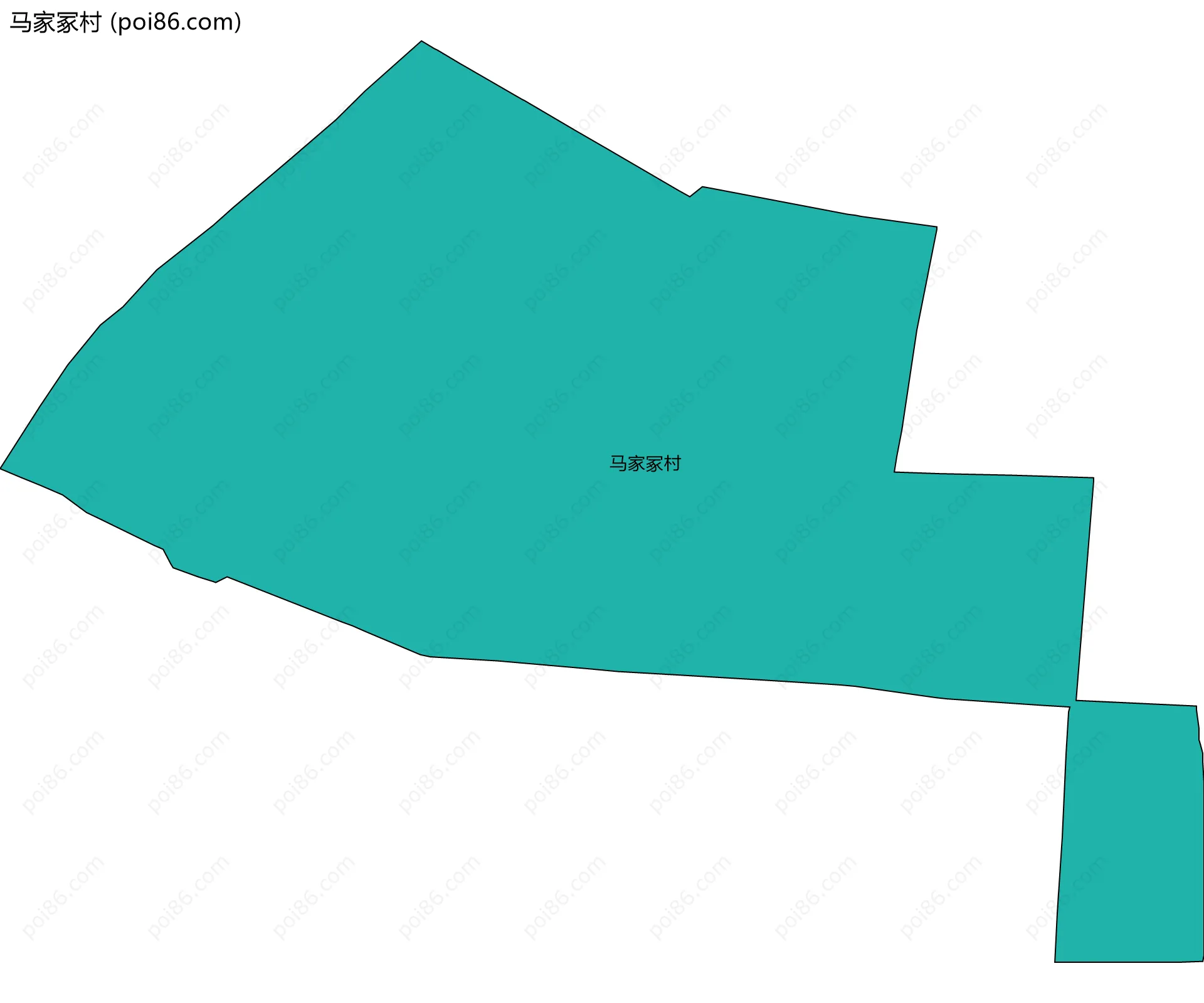 马家冢村边界地图