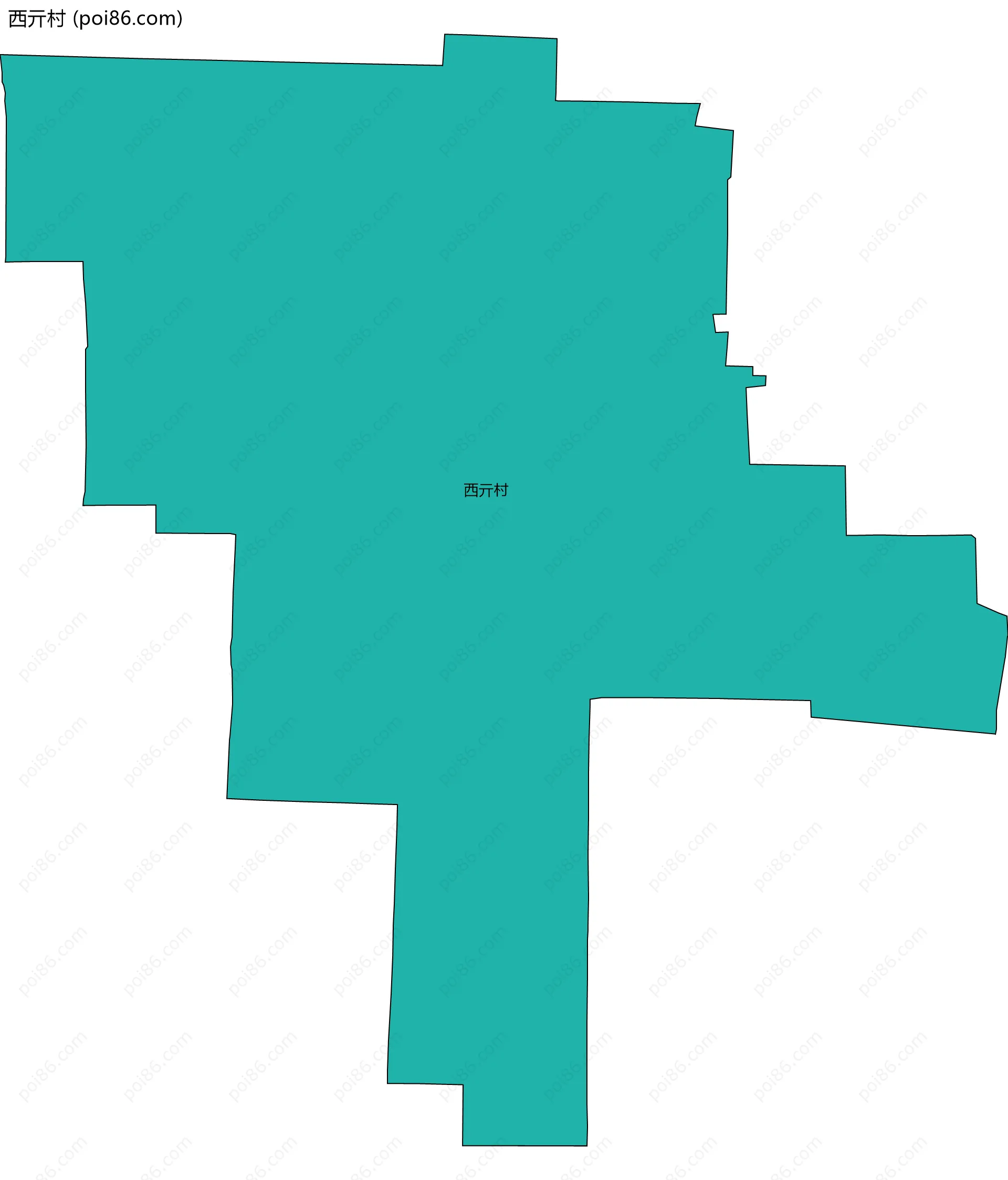 西亓村边界地图