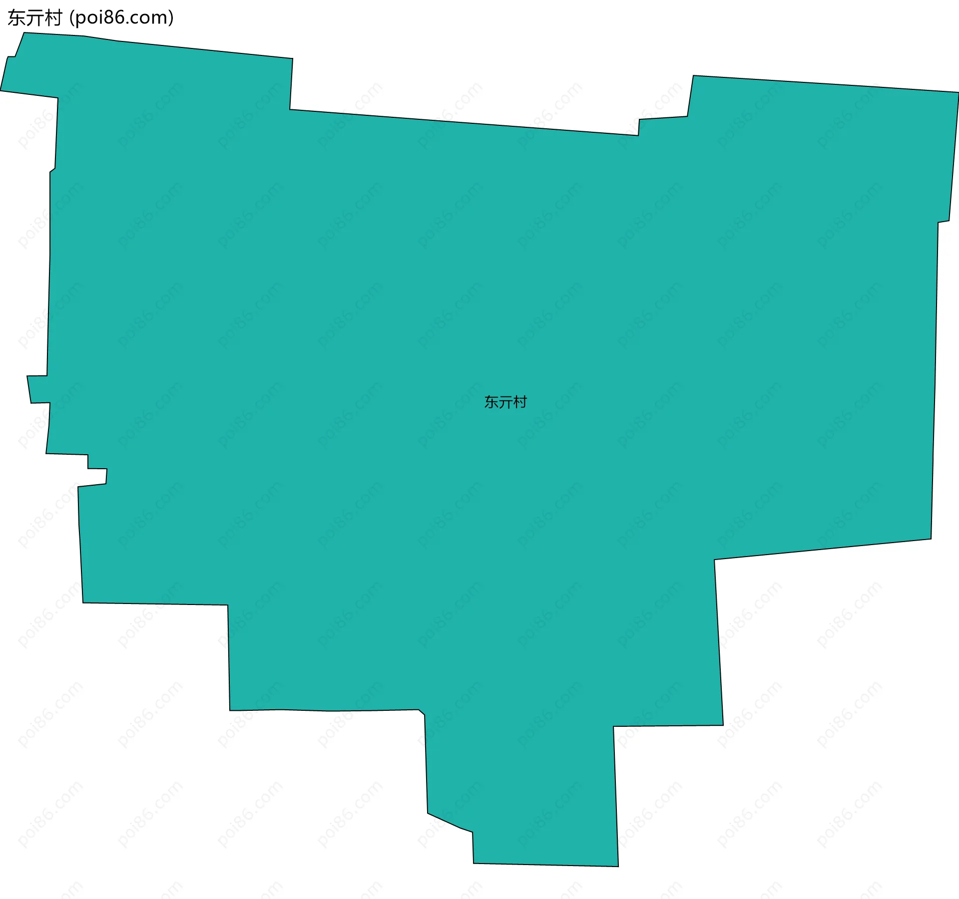 东亓村边界地图