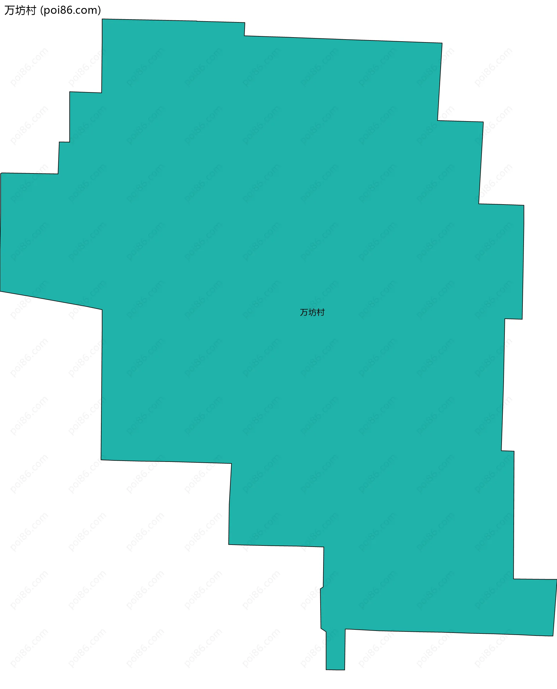 万坊村边界地图