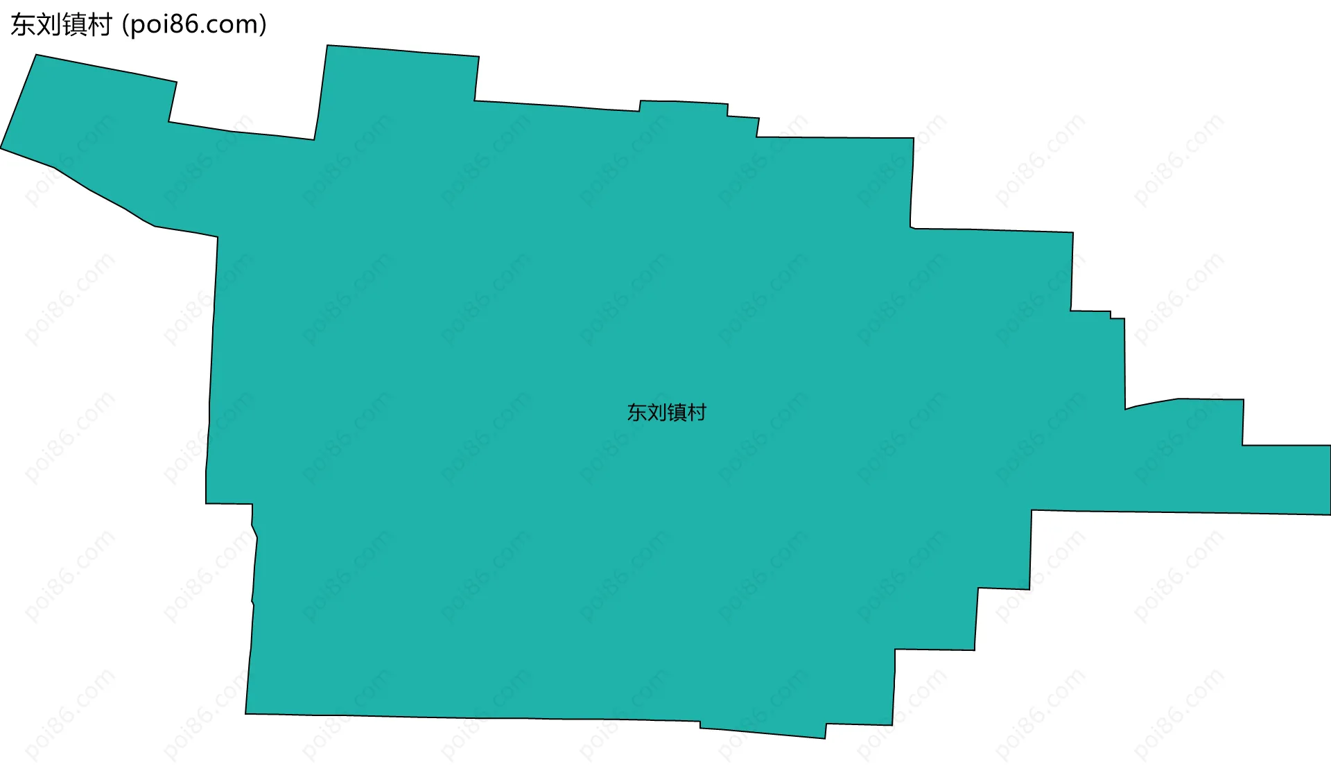东刘镇村边界地图