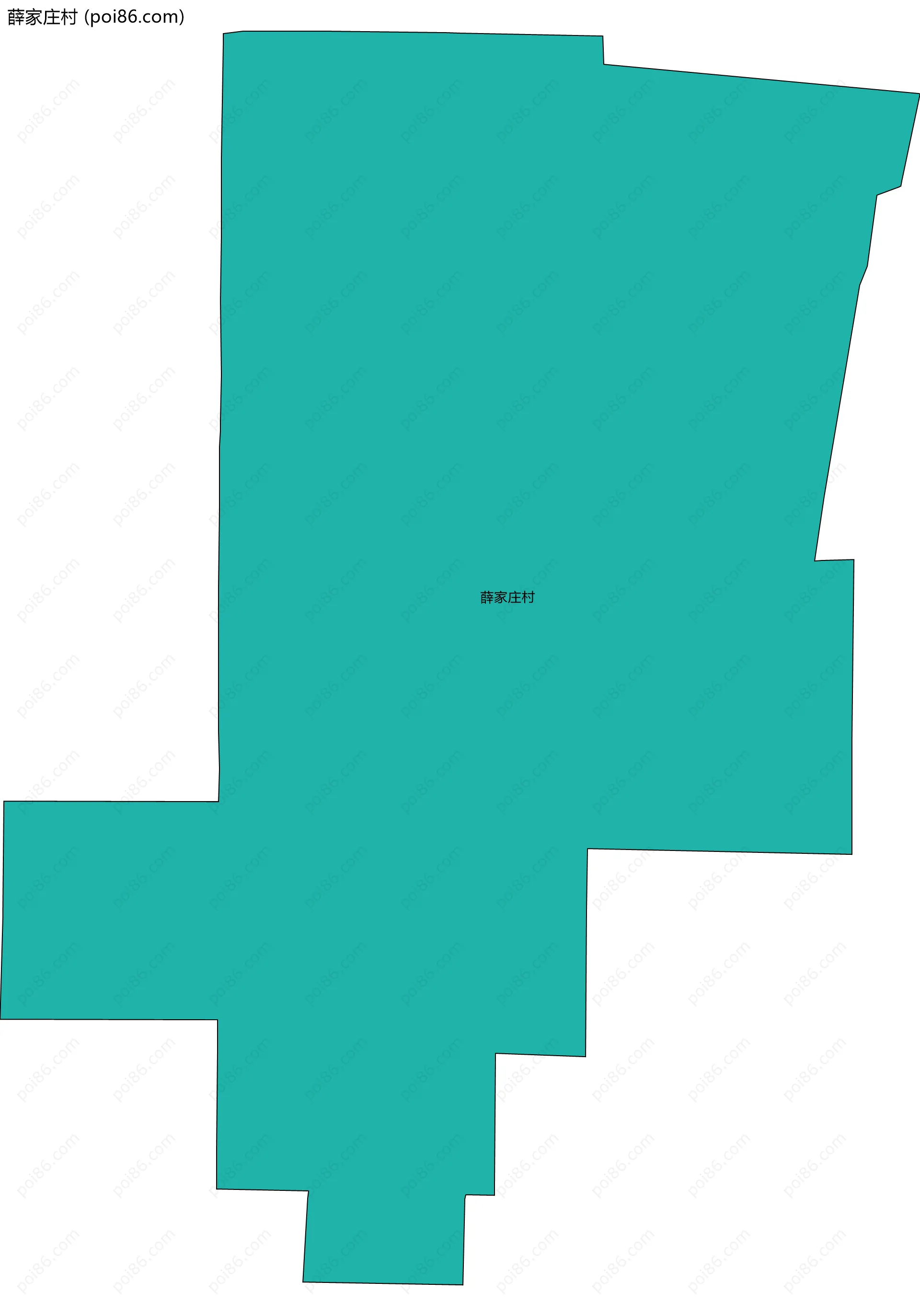 薛家庄村边界地图