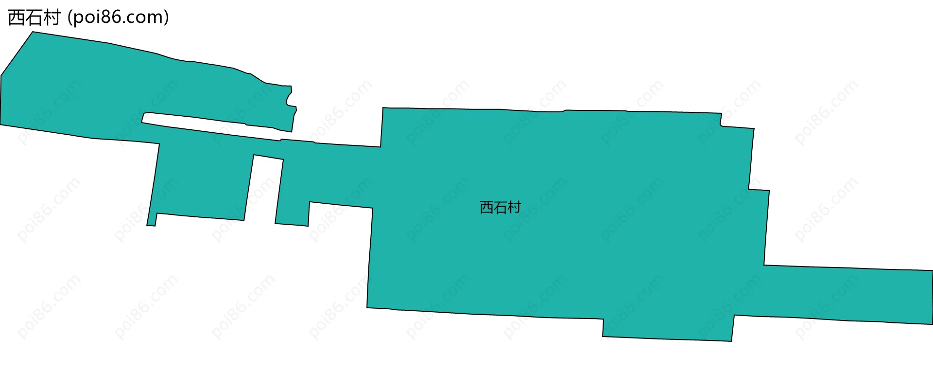 西石村边界地图