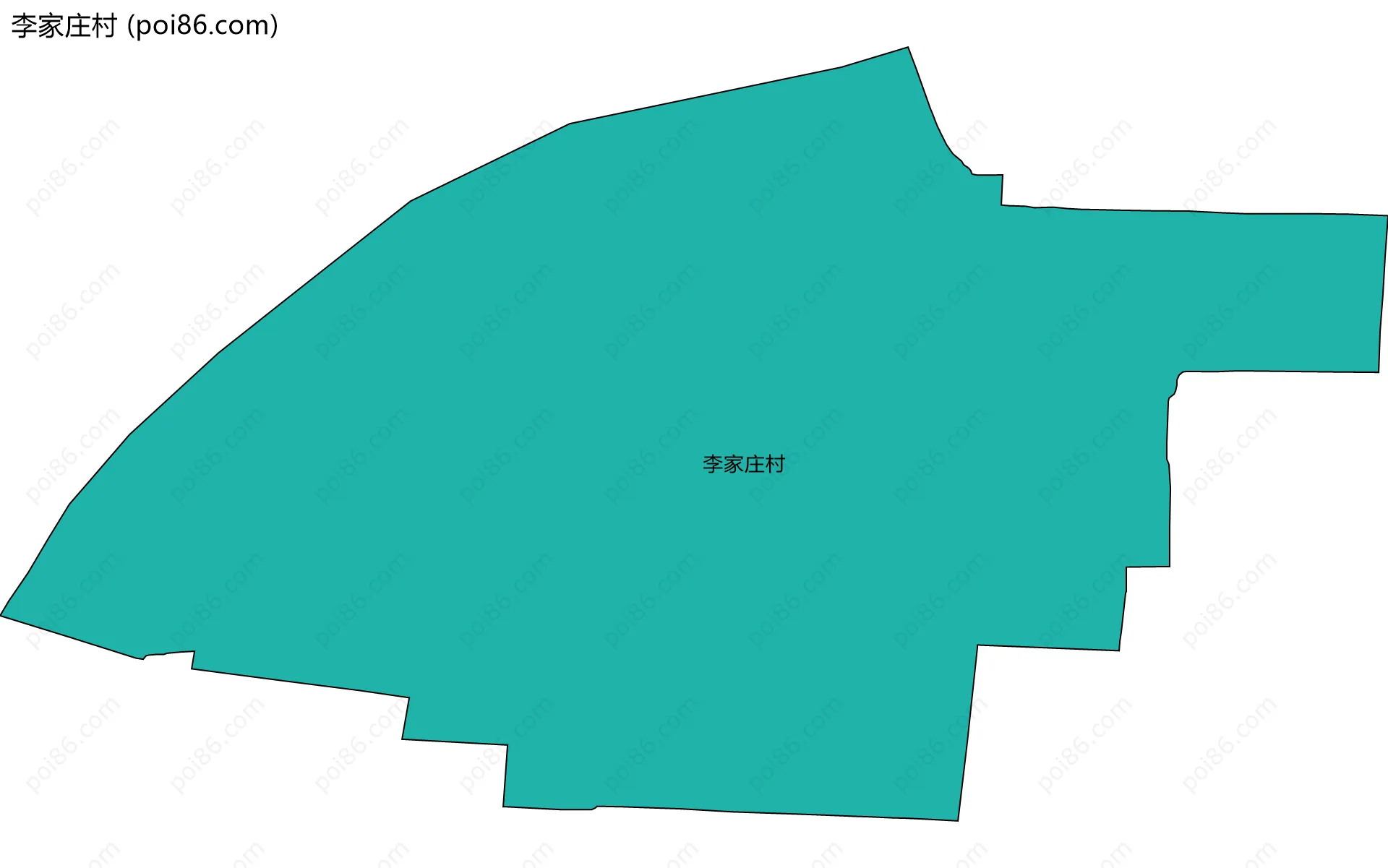 李家庄村边界地图