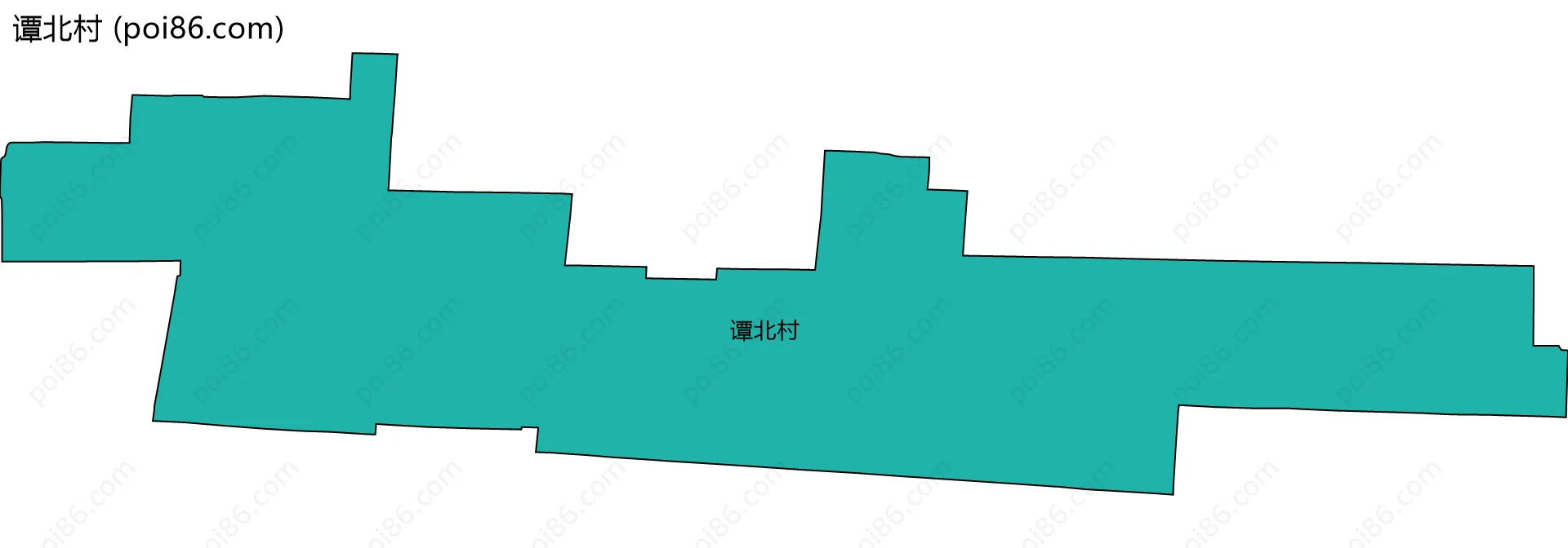 谭北村边界地图