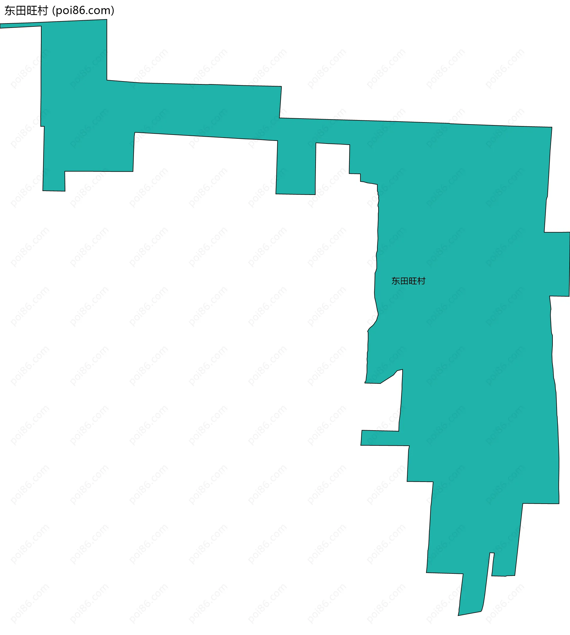 东田旺村边界地图