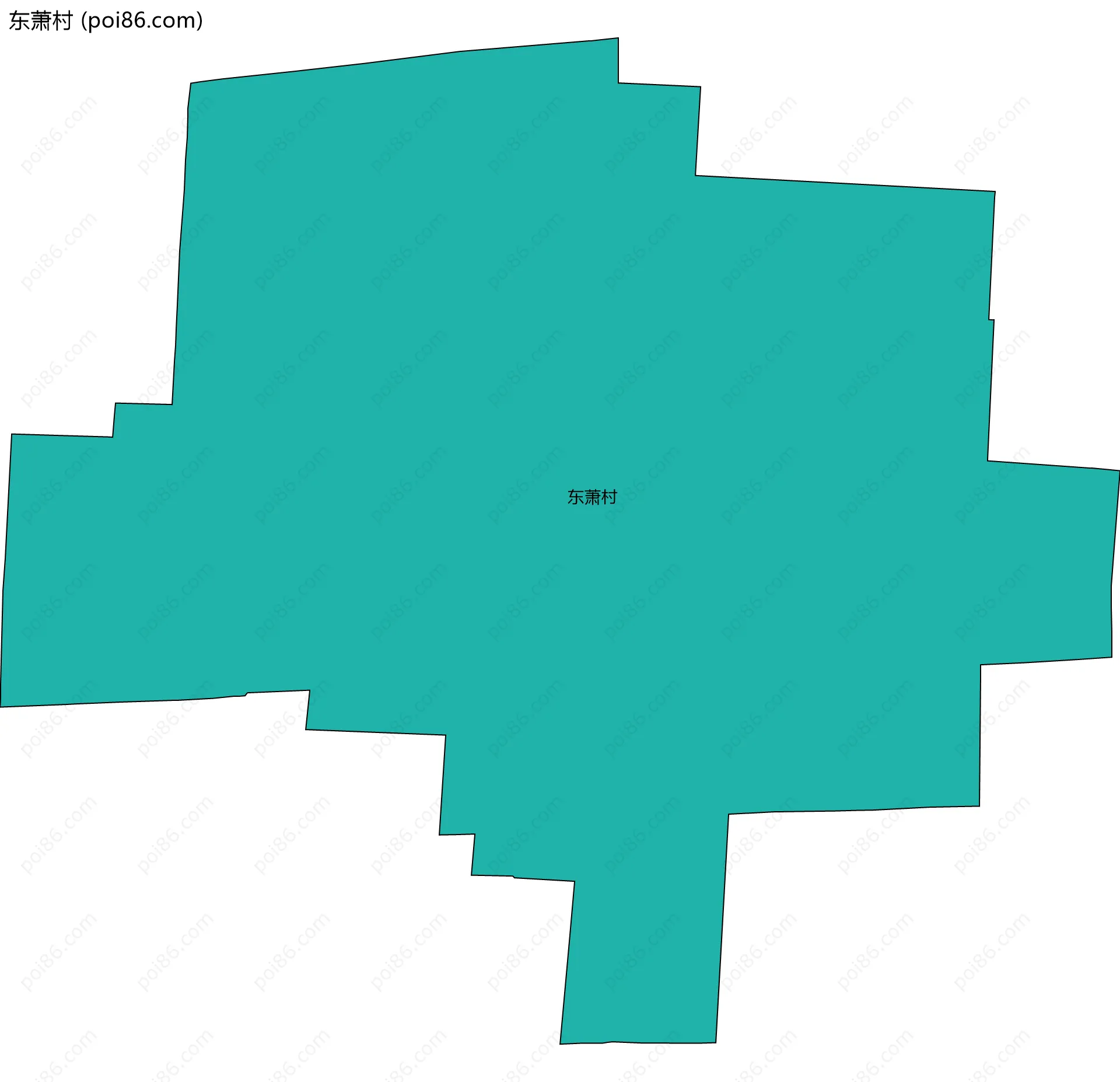 东萧村边界地图