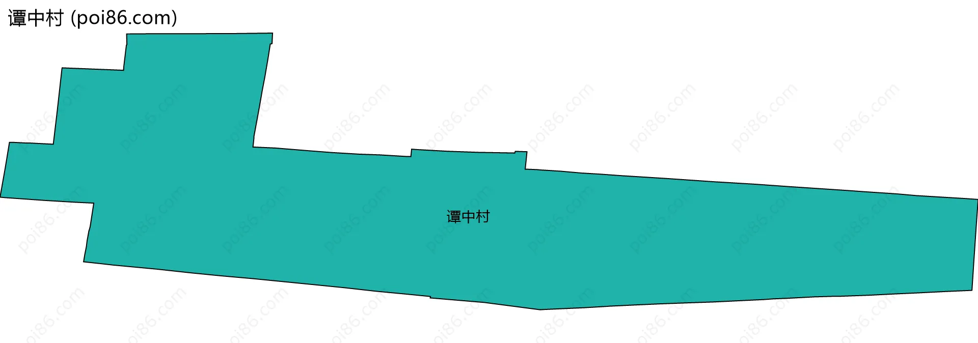 谭中村边界地图