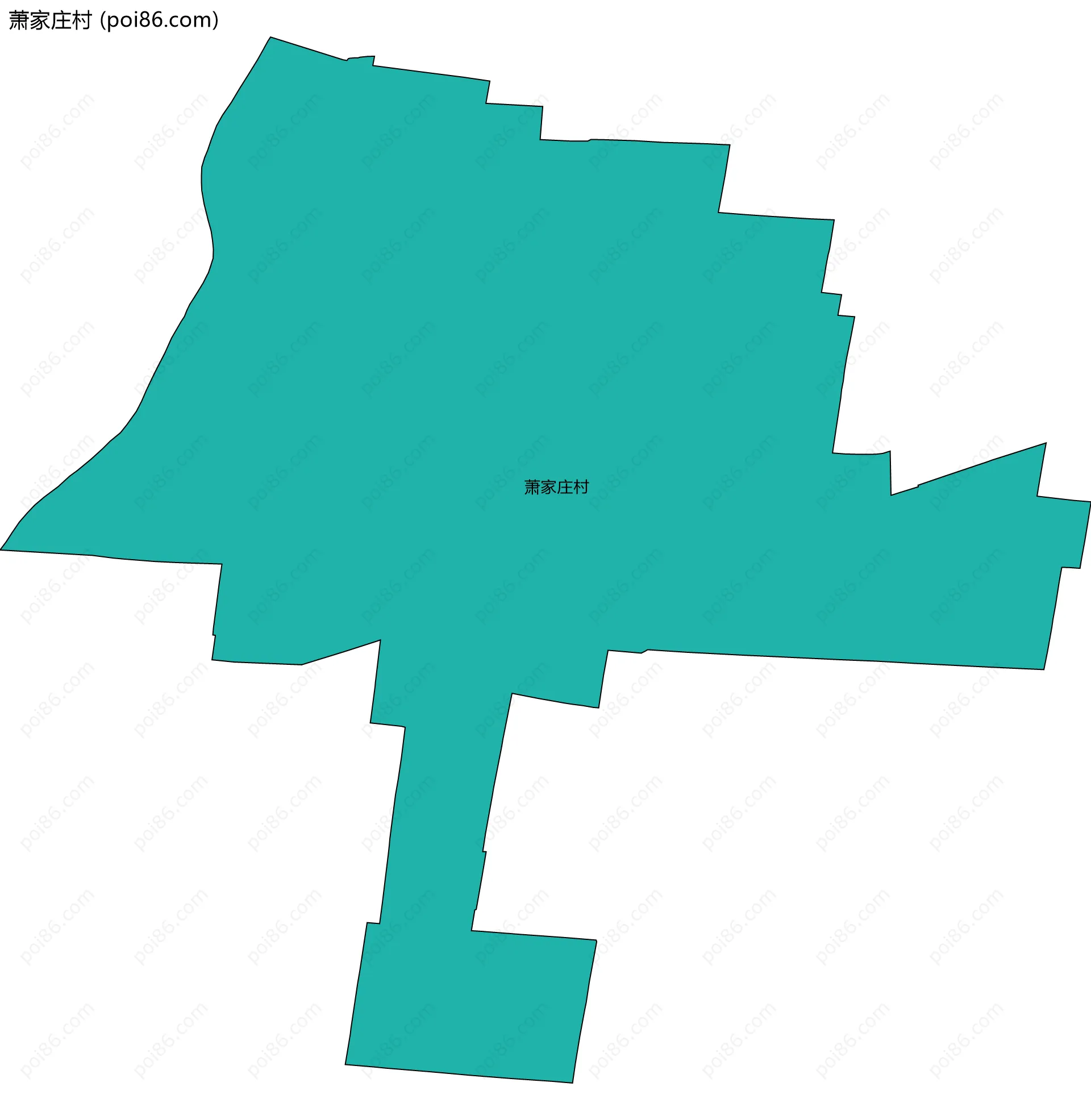 萧家庄村边界地图