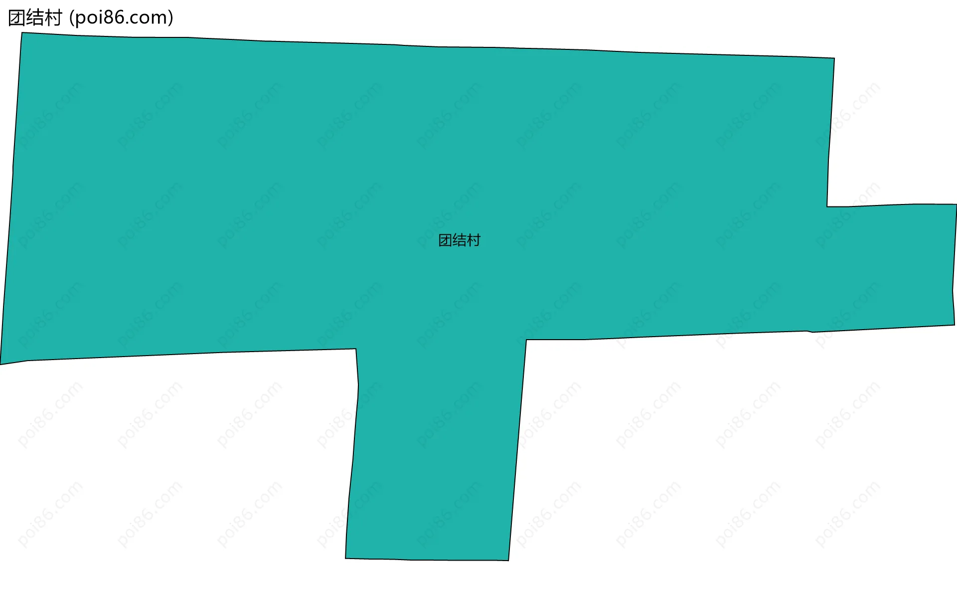 团结村边界地图