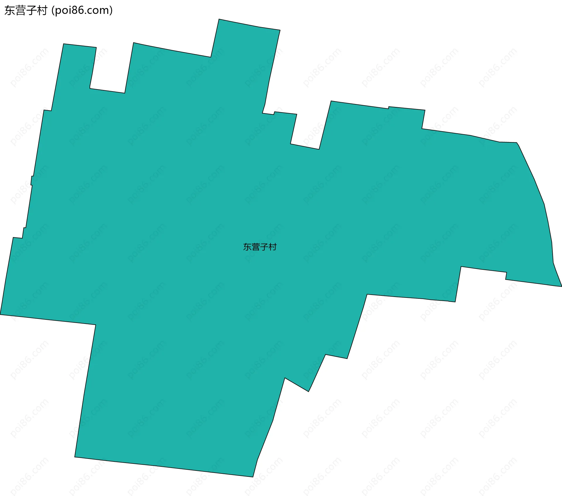 东营子村边界地图