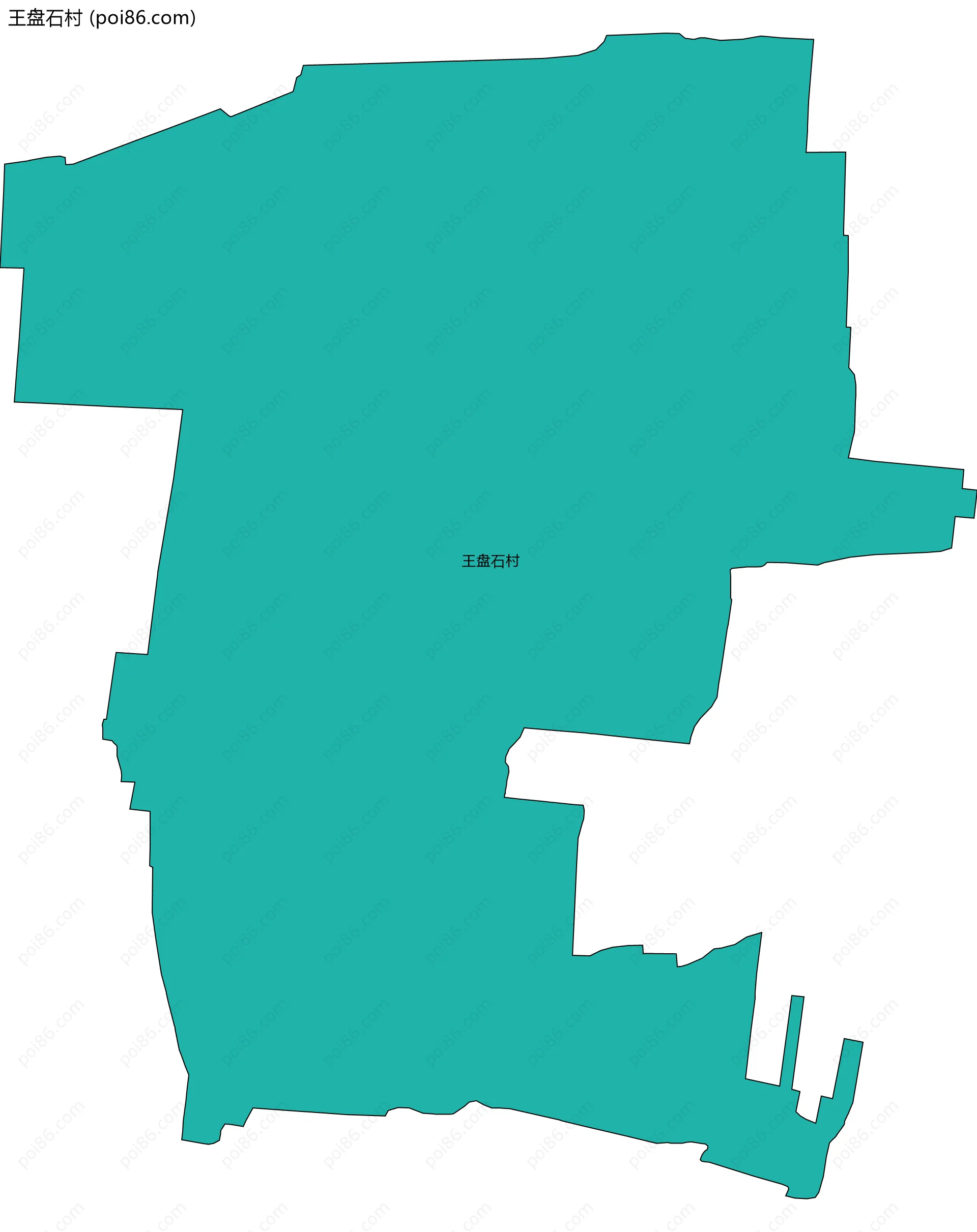 王盘石村边界地图