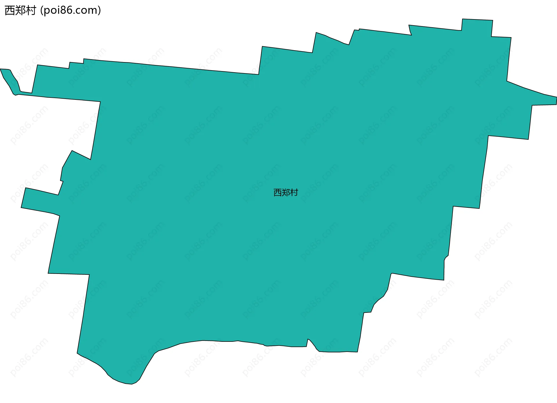 西郑村边界地图
