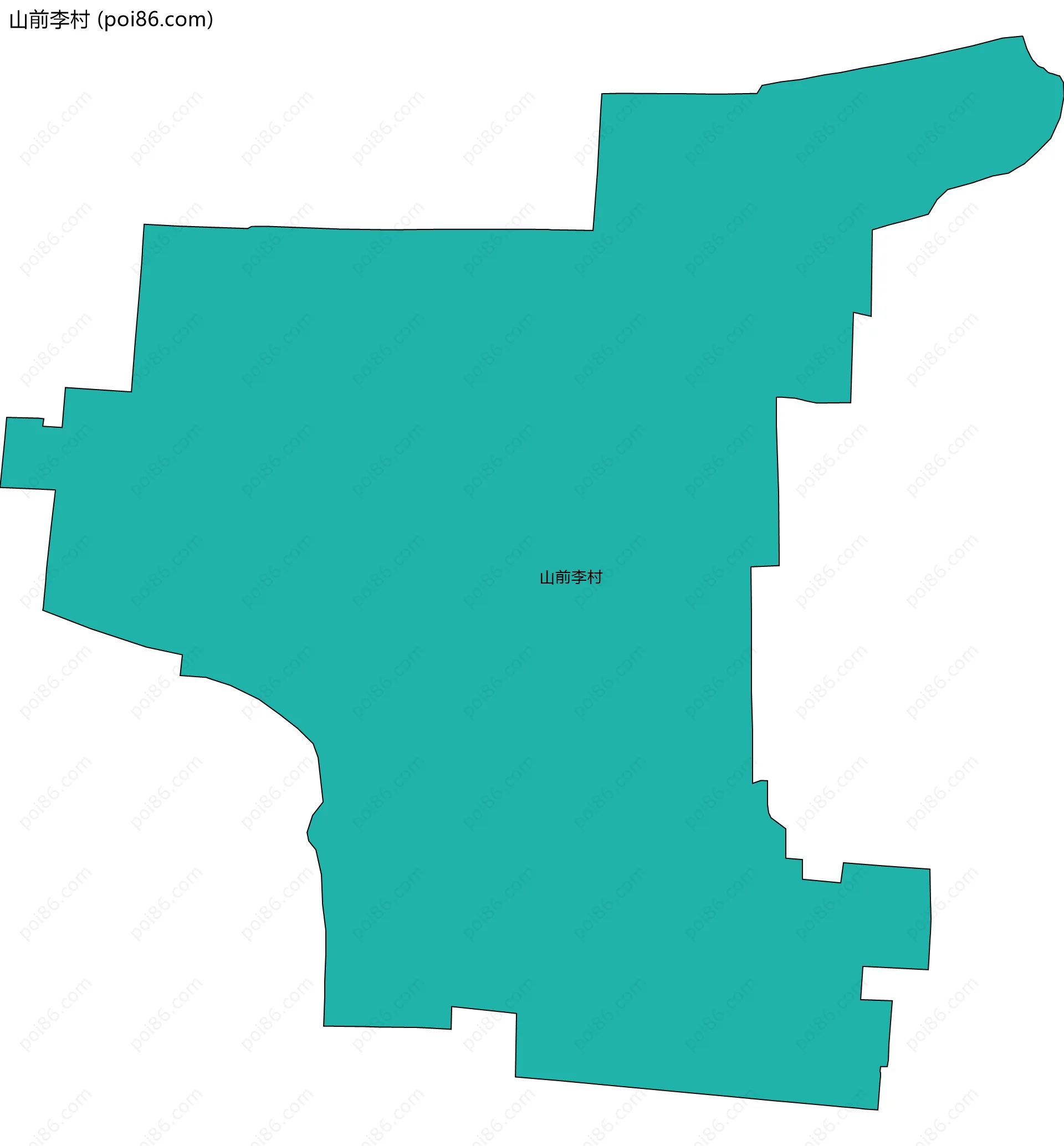 山前李村边界地图