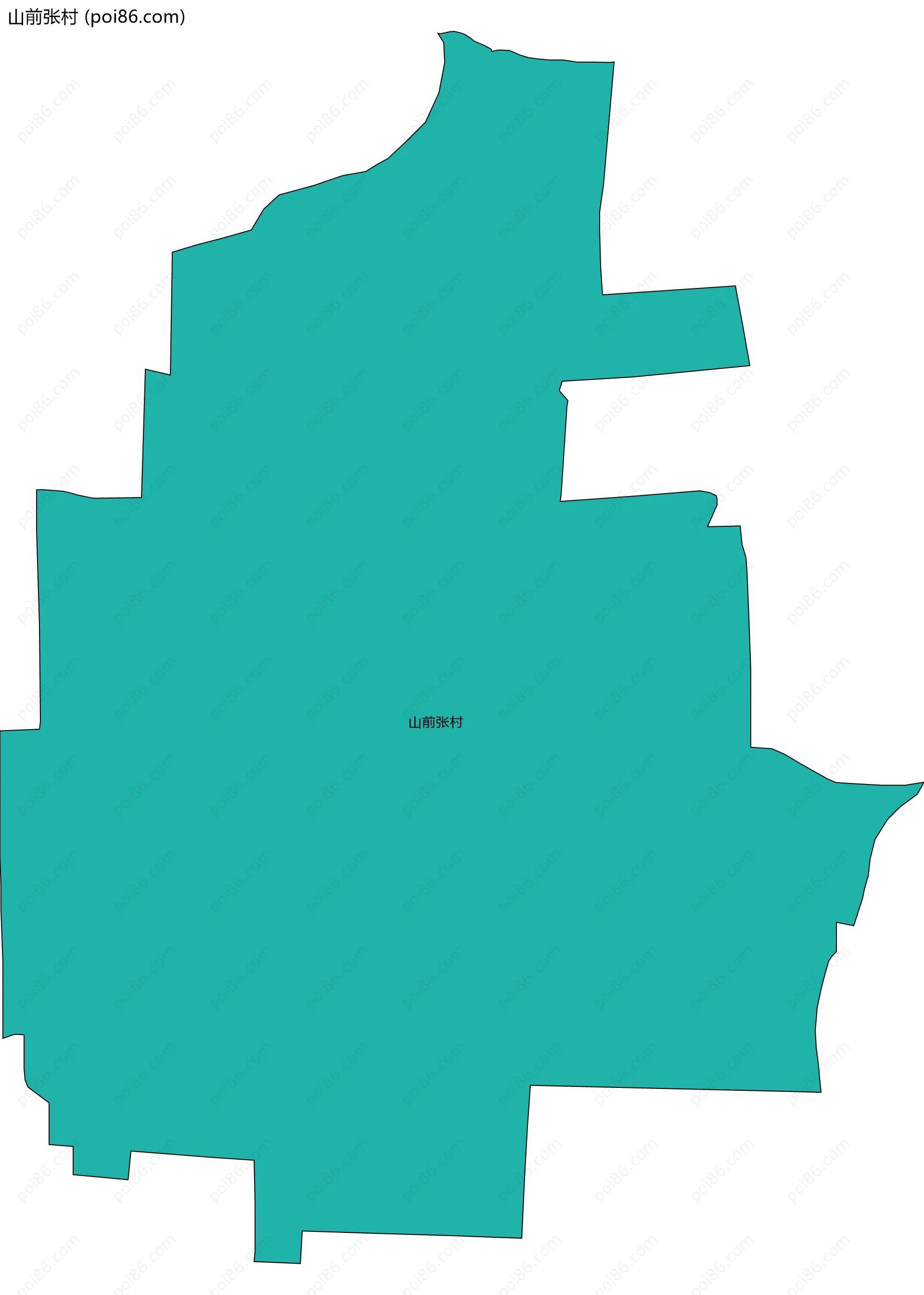 山前张村边界地图