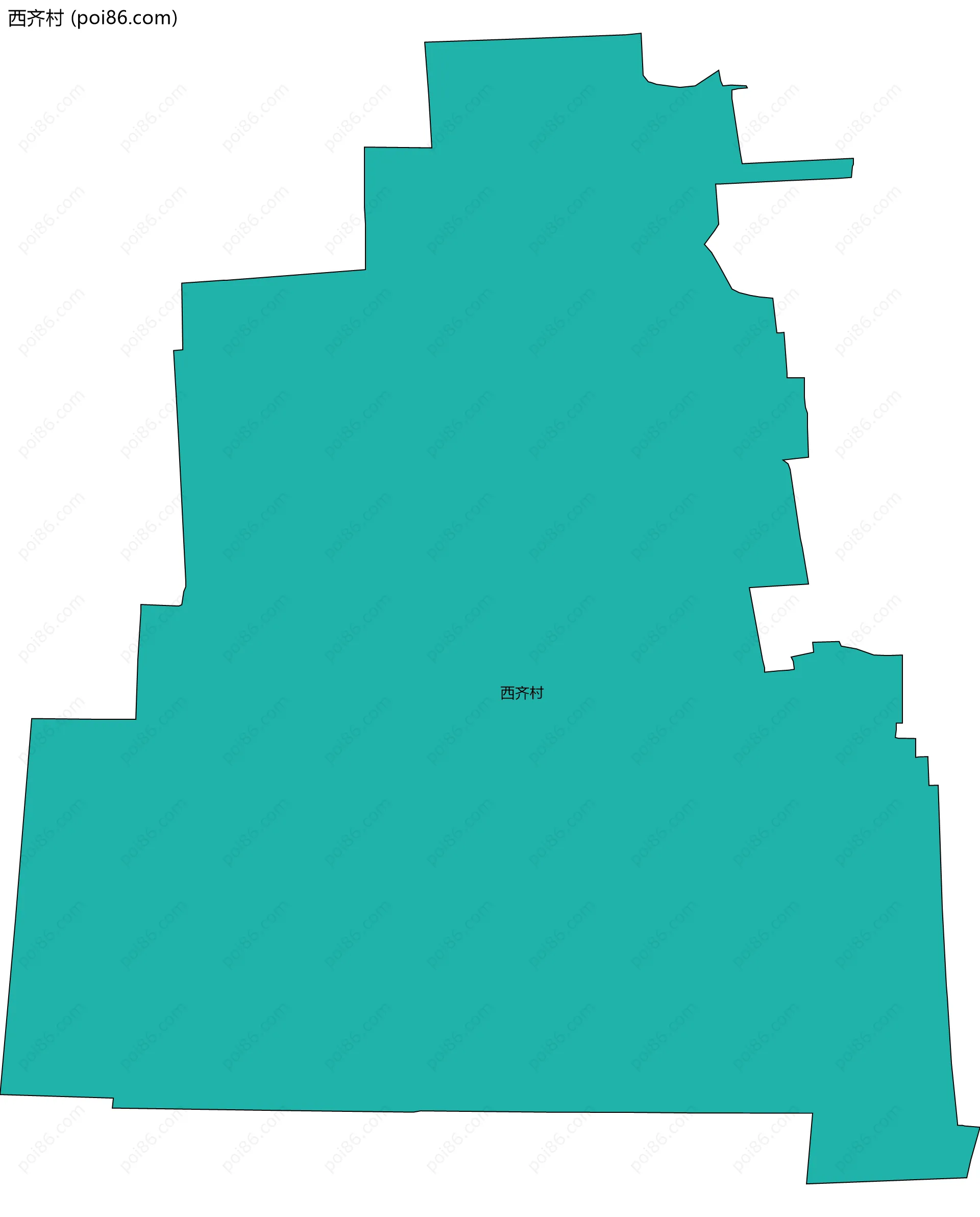 西齐村边界地图