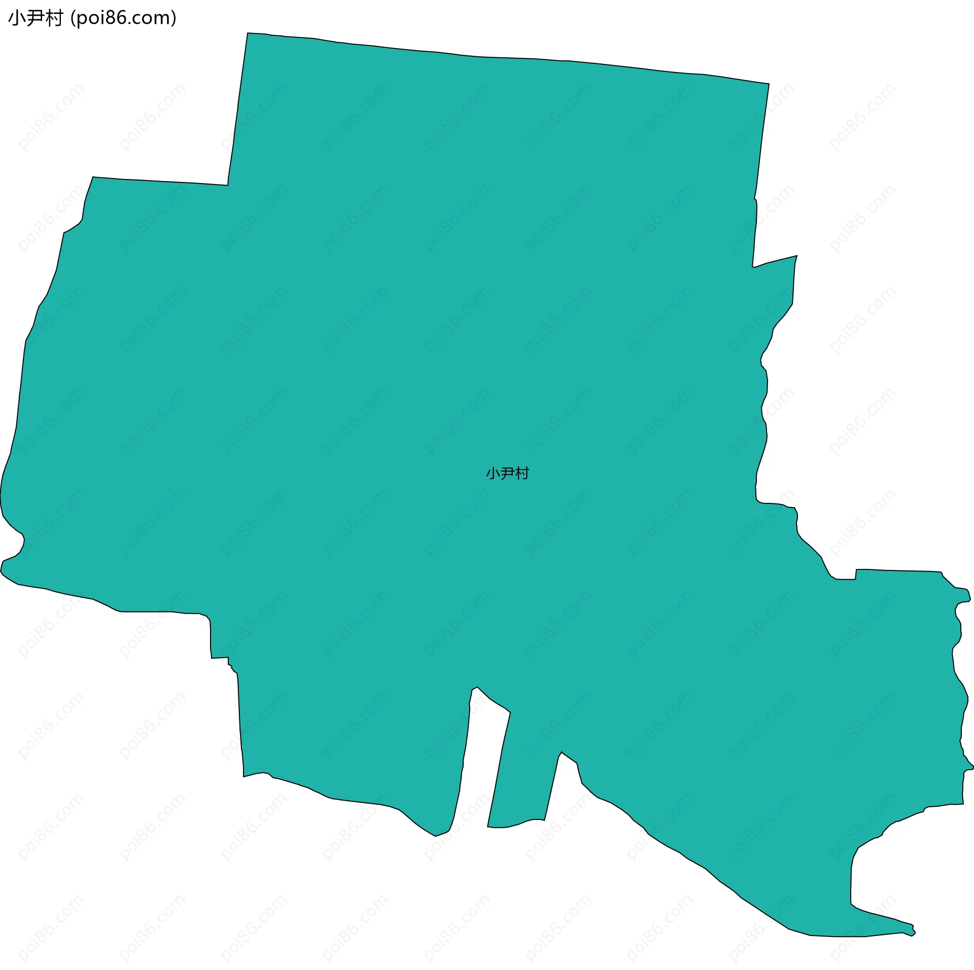 小尹村边界地图